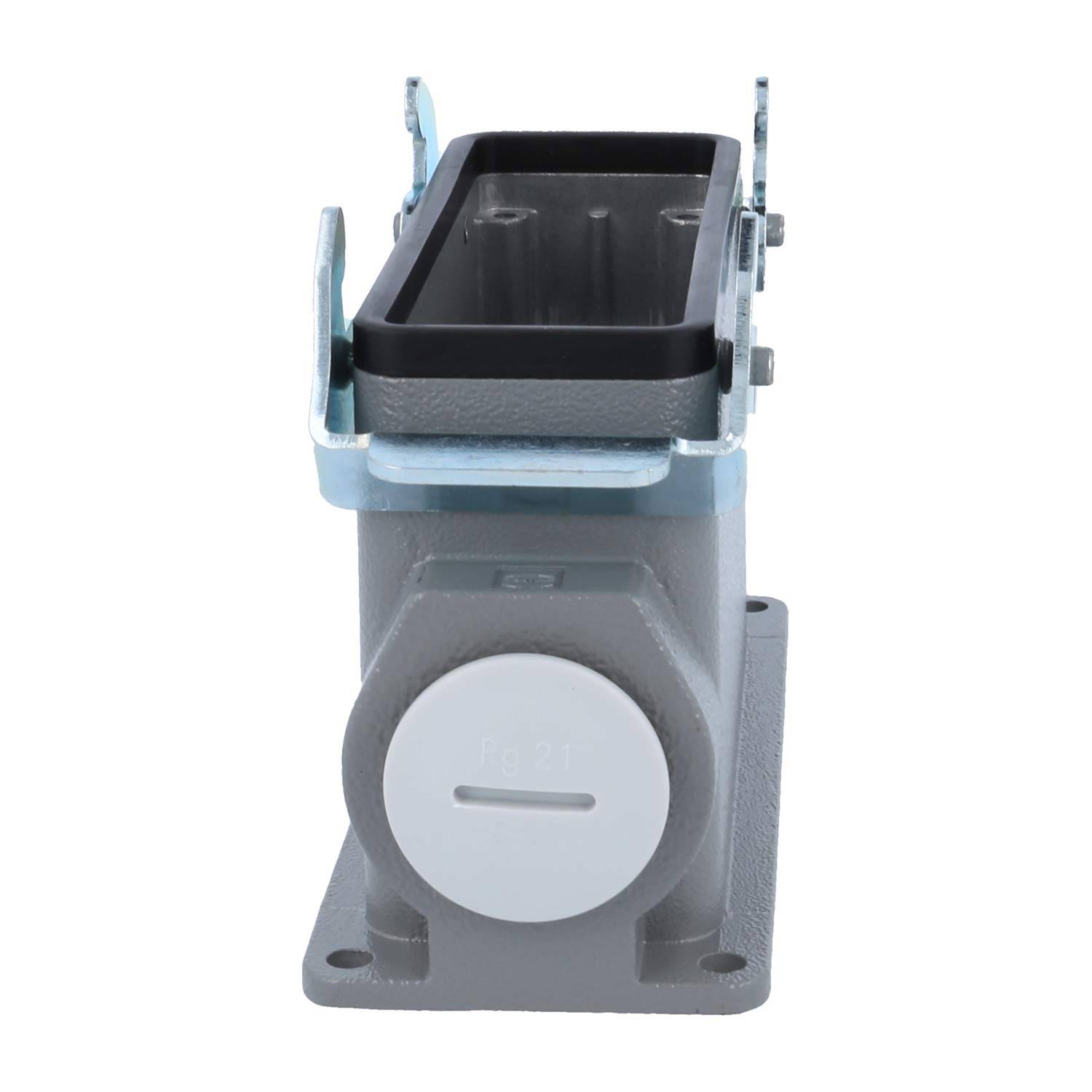 04300240230 HARTING Han 24B Sockelgehäuse hoch, 1xPG21 seitlicher Kabelabgang, mit 2 Querbügeln Verschraubung PG21