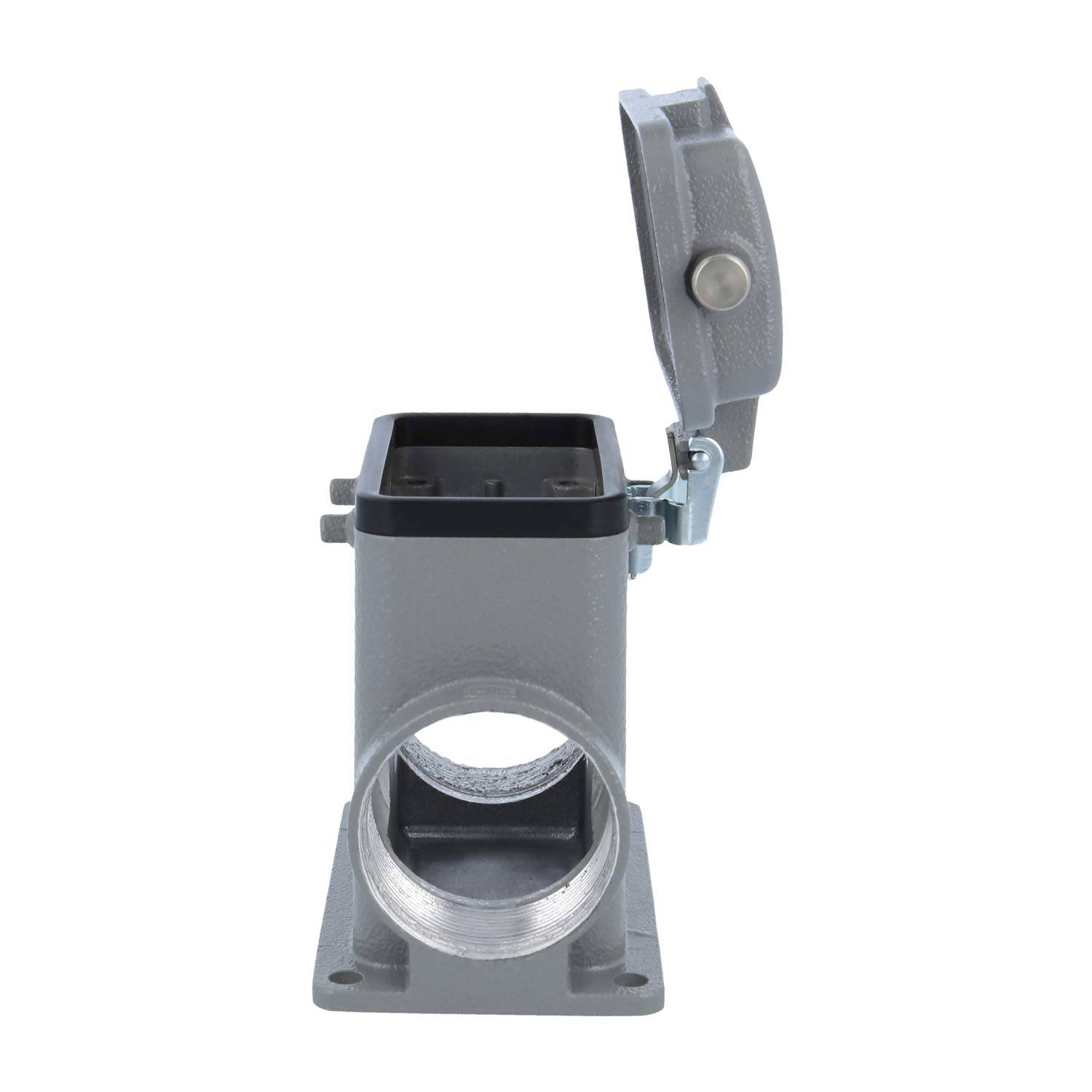 05300102275 HARTING Han 10B Sockelgehäuse hoch, 1xM40 seitlicher Kabelabgang, für 2 Bügel (am Oberteil) mit Schutzkappe