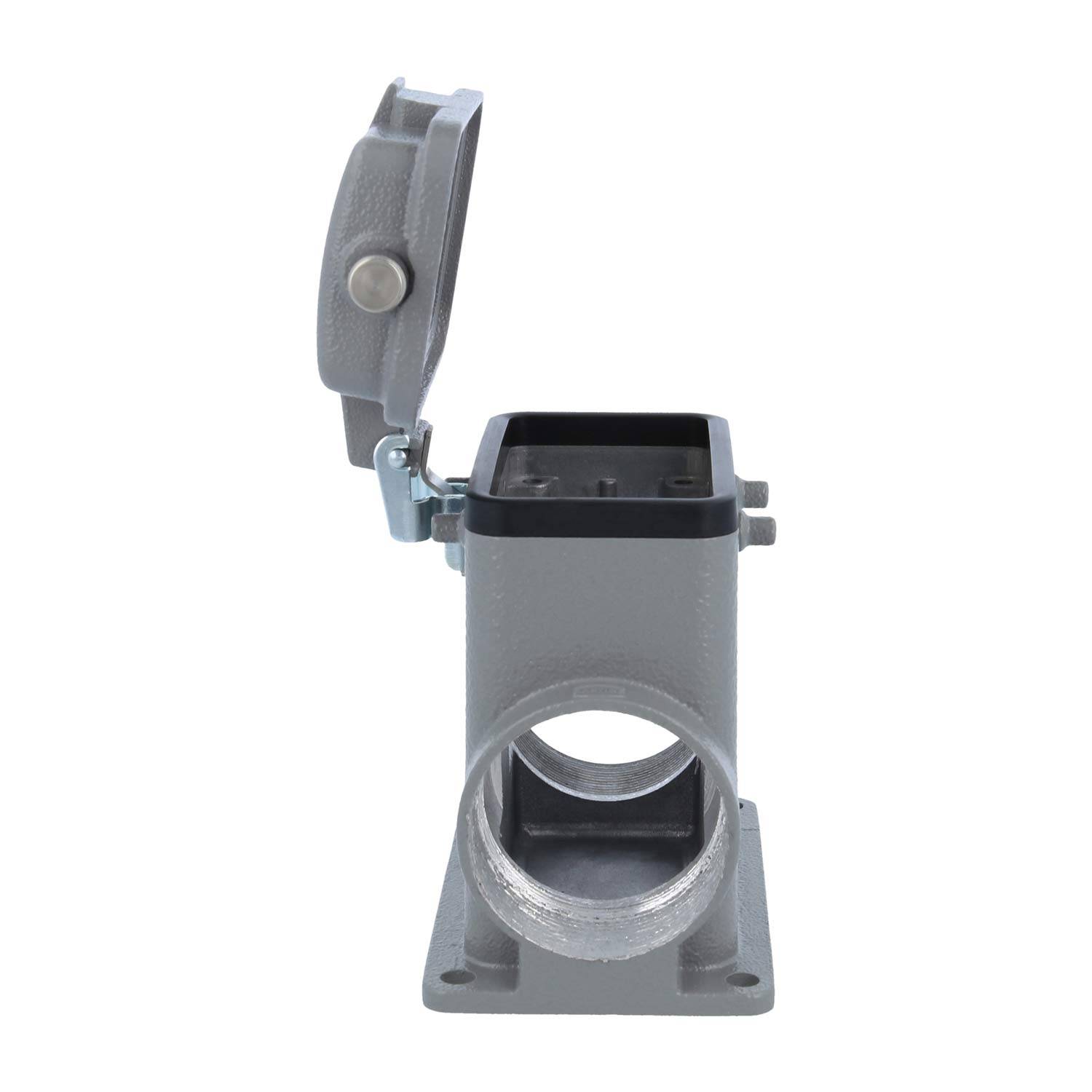 05300102275 HARTING Han 10B Sockelgehäuse hoch, 1xM40 seitlicher Kabelabgang, für 2 Bügel (am Oberteil) mit Schutzkappe