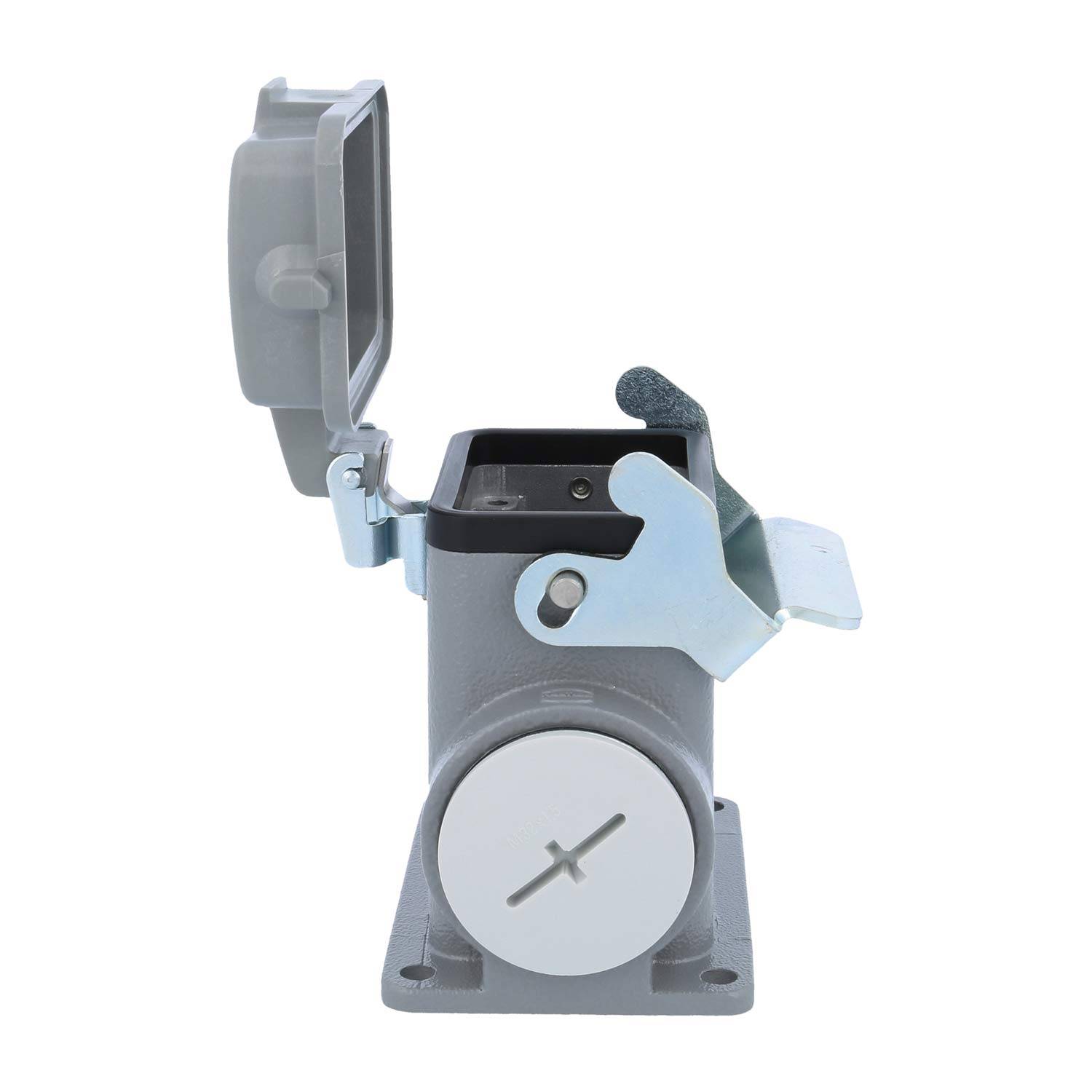 04300060273 HARTING Han 6B Sockelgehäuse hoch, 1xM32 seitlicher Kabelabgang, mit 1 Längsbügel mit Schutzkappe