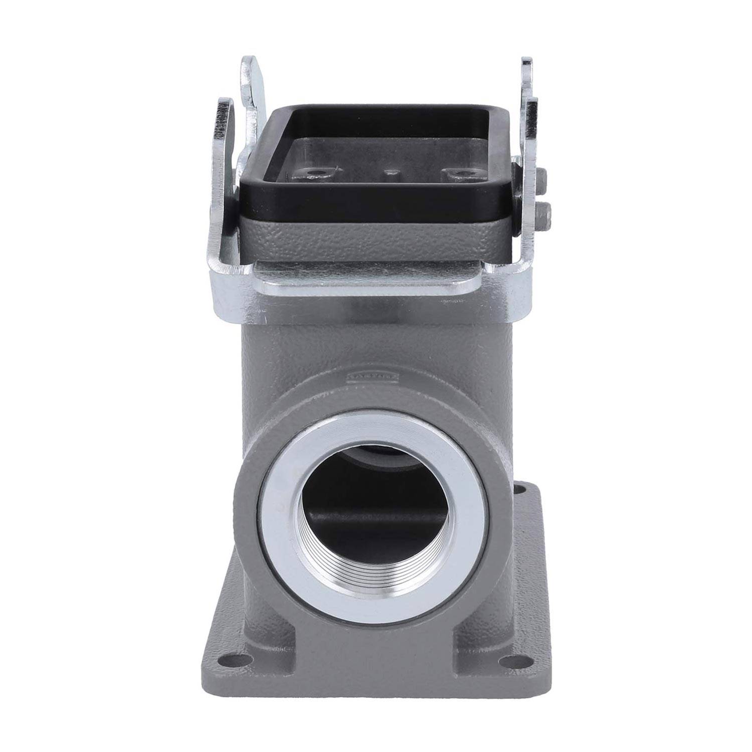 04301100267 HARTING Han 10B Sockelgehäuse hoch, 2xM25 seitlicher Kabelabgang, mit 2 Querbügeln Verschraubung M25