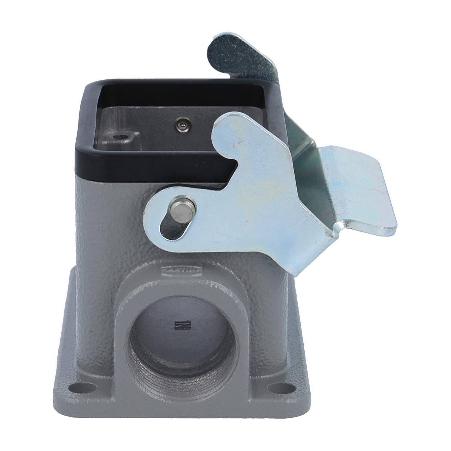 04300061291 HARTING Han 6B Sockelgehäuse niedrig, 2xPG16 seitlicher Kabelabgang, mit 1 Längsbügel Verschraubung PG16