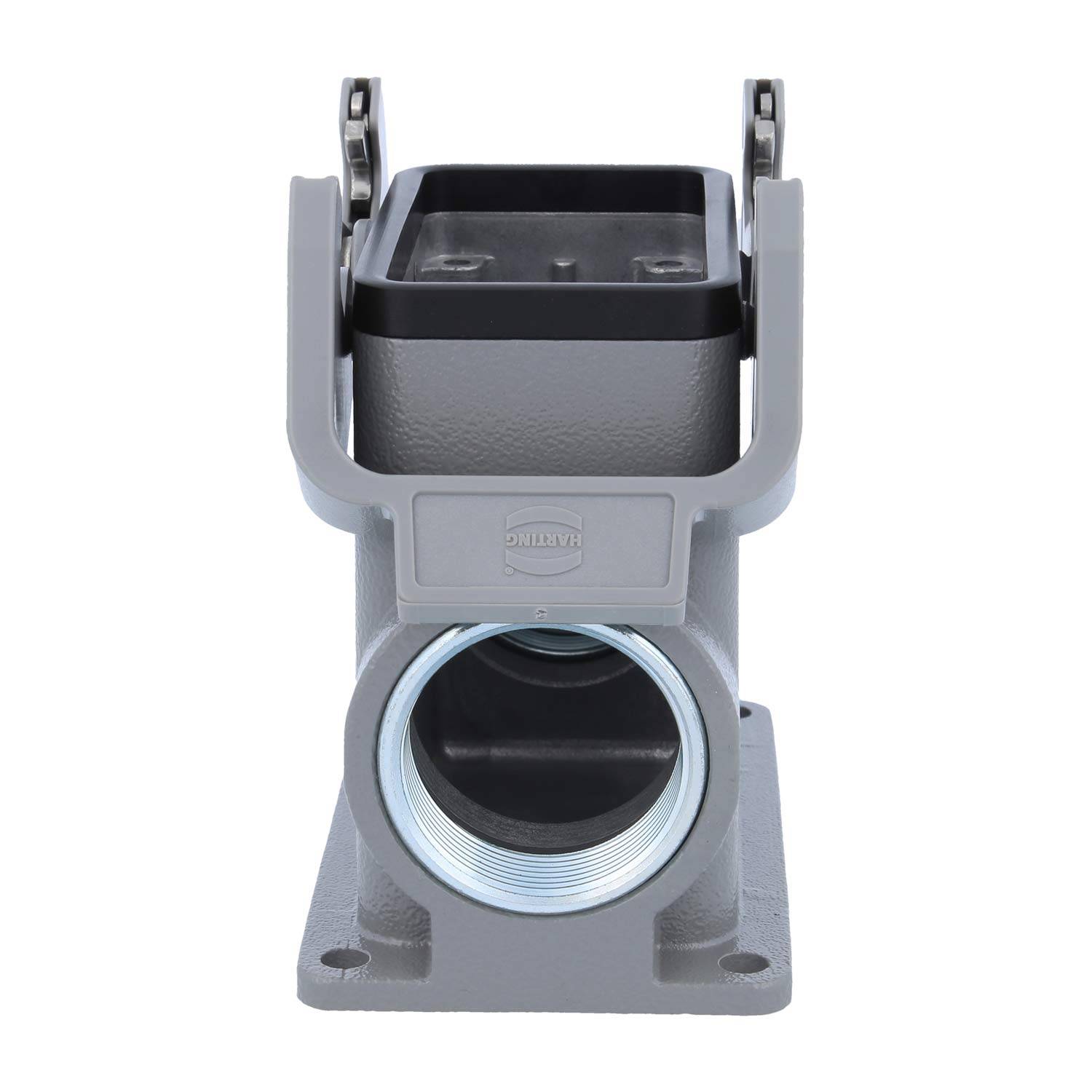 05300100263 HARTING Han 10B Sockelgehäuse hoch, 1xM32 seitlicher Kabelabgang, mit 2 Querbügeln Verschraubung M32