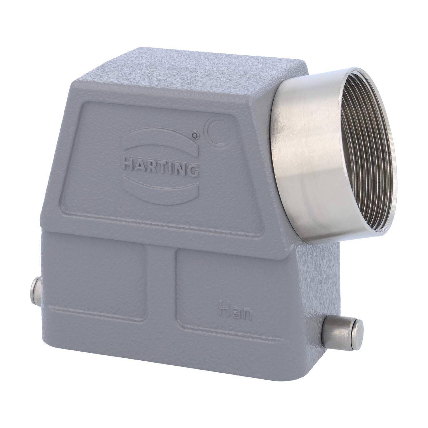 05300100594 HARTING Han 10B Tüllengehäuse hoch, 1xM40 seitlicher Kabelabgang, für 1 Bügel (am Unterteil) Verschraubung