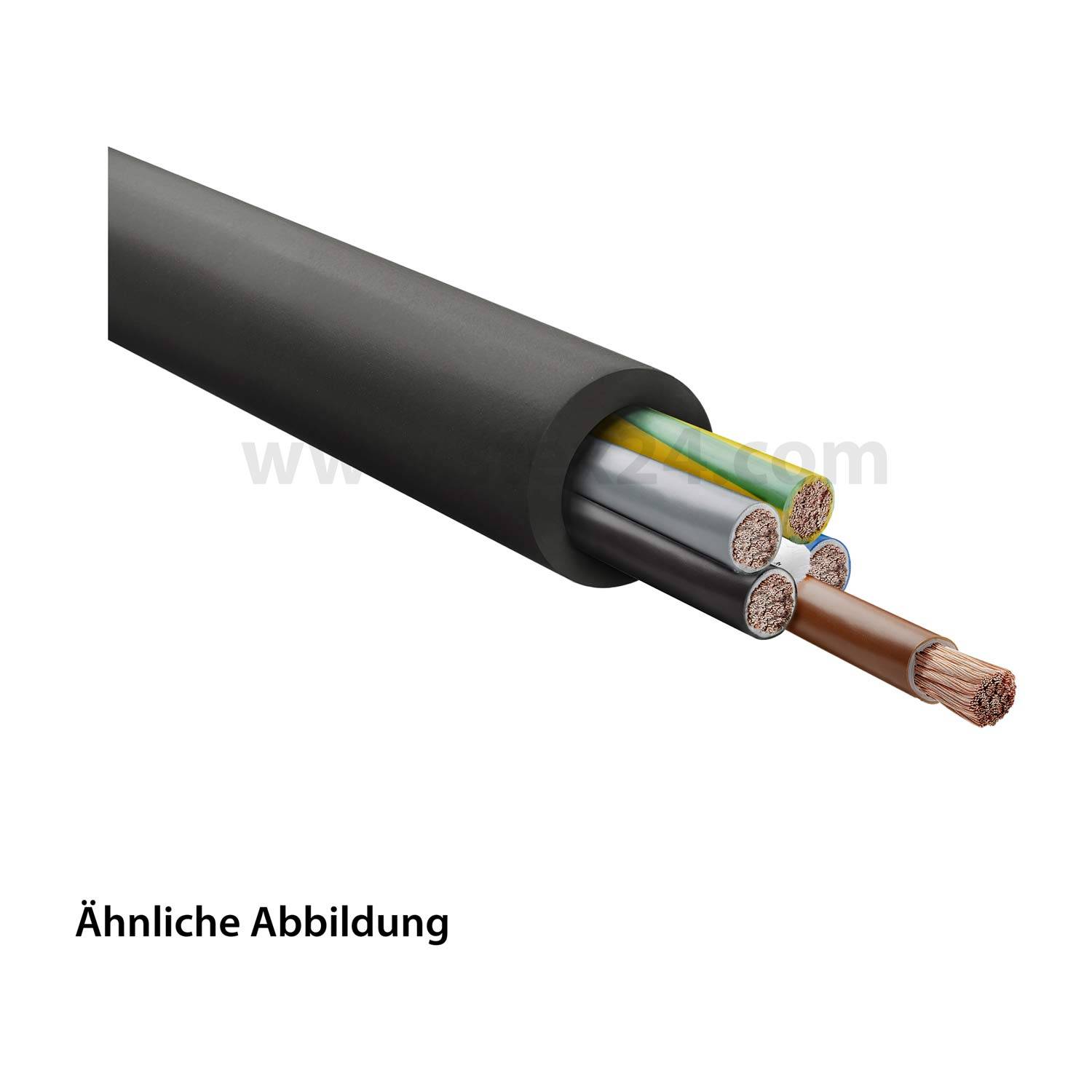 37063 HELU KABEL H07RN-F 5G4mm² Gummischlauchleitung AD 15,6mm - 19,9mm Nennspannung Uo/U 450V/750V - 1Meter