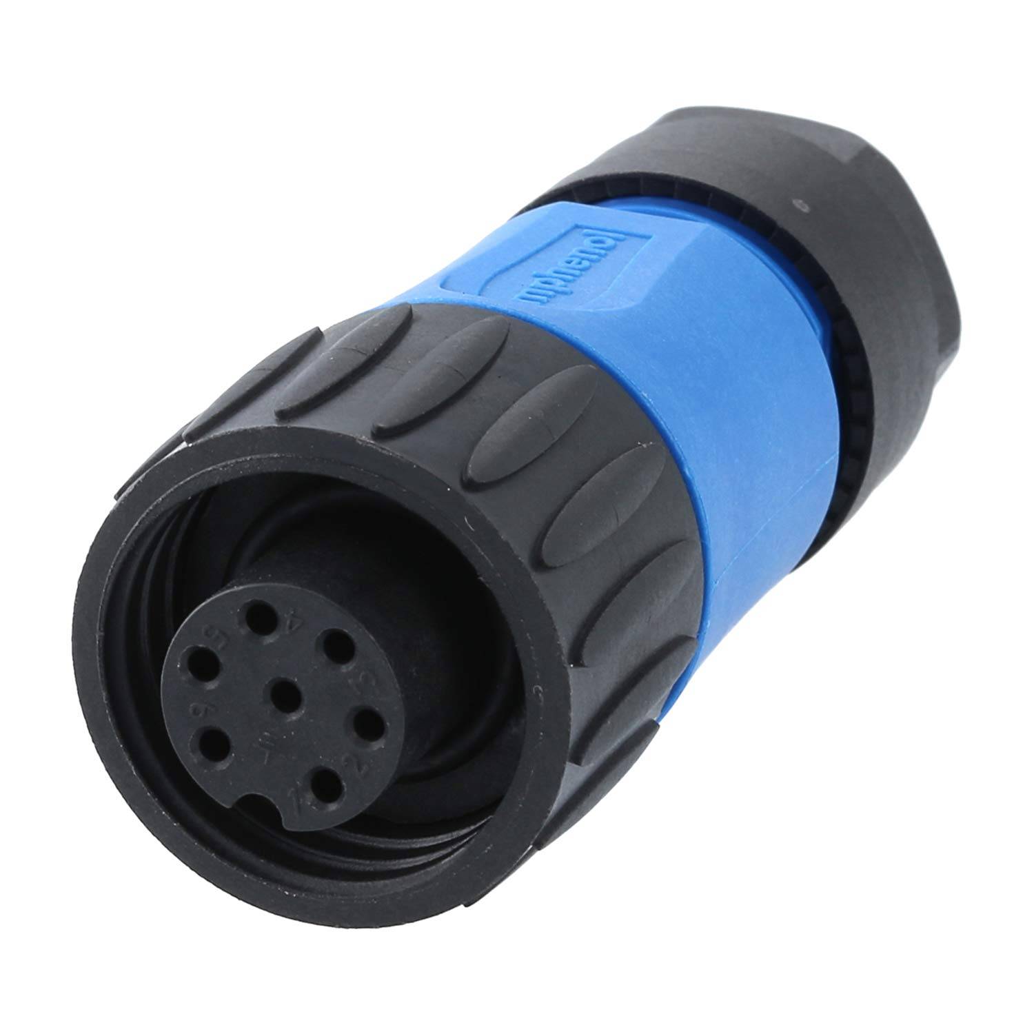 C01630D00611010 Amphenol RD24-KBG Kabelsteckverbinder, inkl. Zugentlastung gerade Buchse Lötanschluss, Polzahl 6+PE