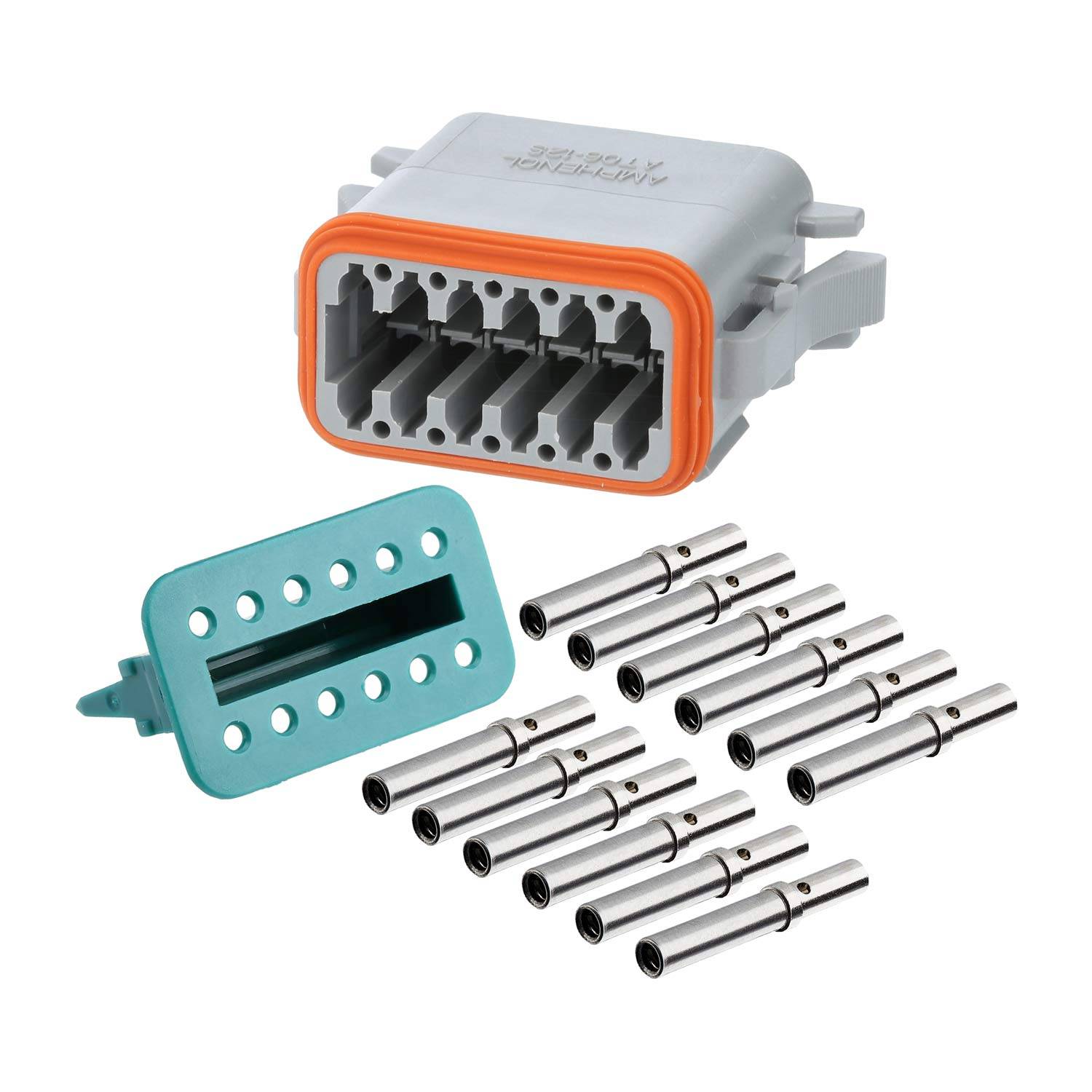 AT06-12SA-KIT01 Amphenol AS-12SF 102 SET-Kabeldose AT-Serie Buchse, Kodierung A, 12-polig, Crimpanschluss