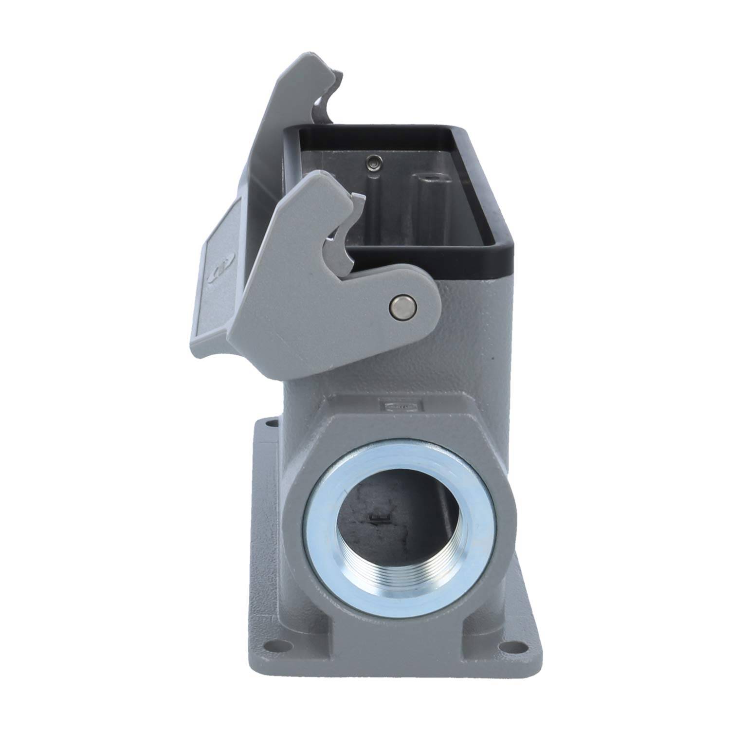 05300240274 HARTING Han 24B Sockelgehäuse hoch, 2xM25 seitlicher Kabelabgang, mit 1 Längsbügel Verschraubung M25