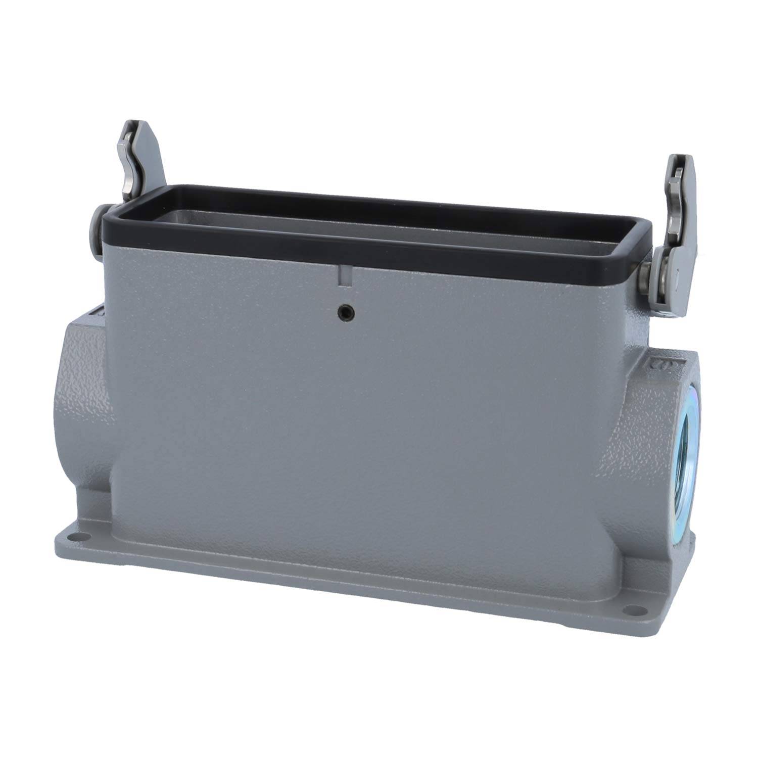 05300240274 HARTING Han 24B Sockelgehäuse hoch, 2xM25 seitlicher Kabelabgang, mit 1 Längsbügel Verschraubung M25