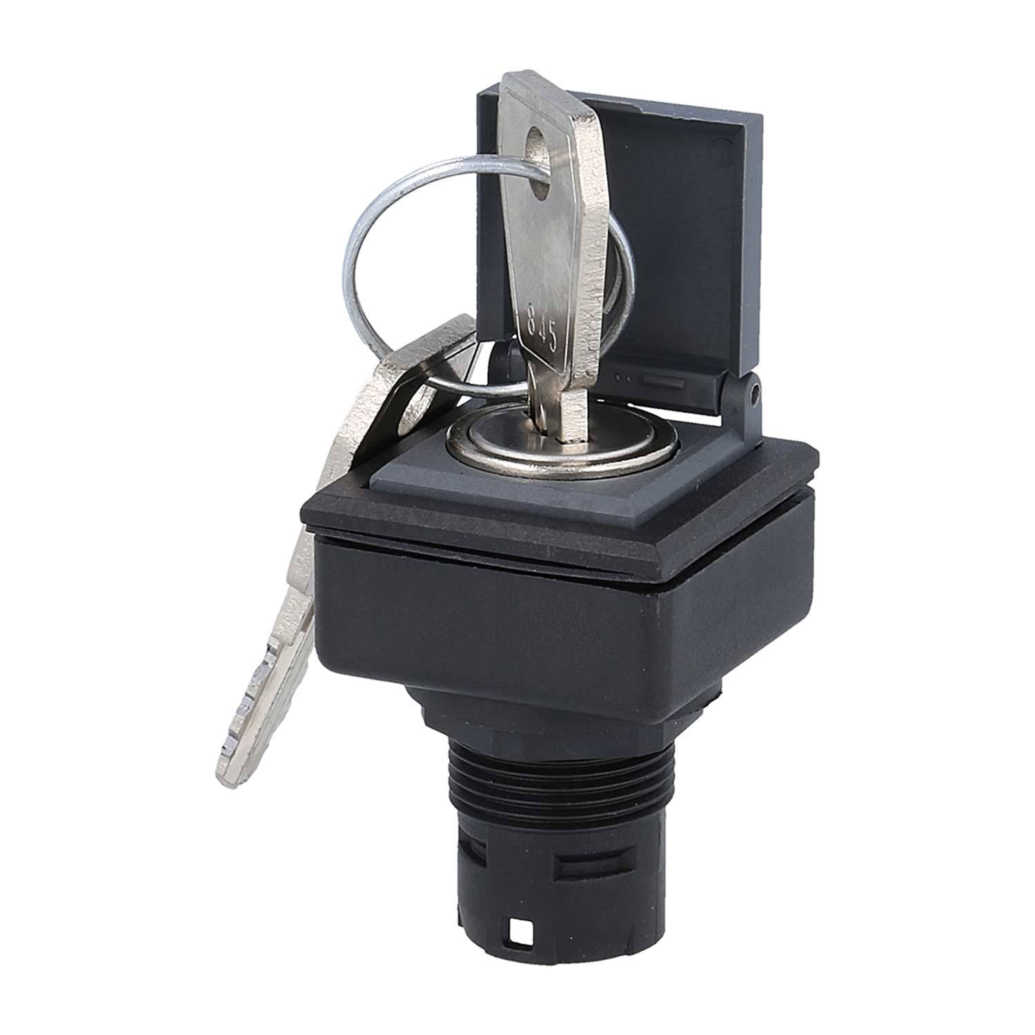 QXJSSKA17E Georg Schlegel Schlüsseltaste rastend mit Schutzklappe, quadratisch, QUARTRON-JUWEL Beleuchtbar: Nein