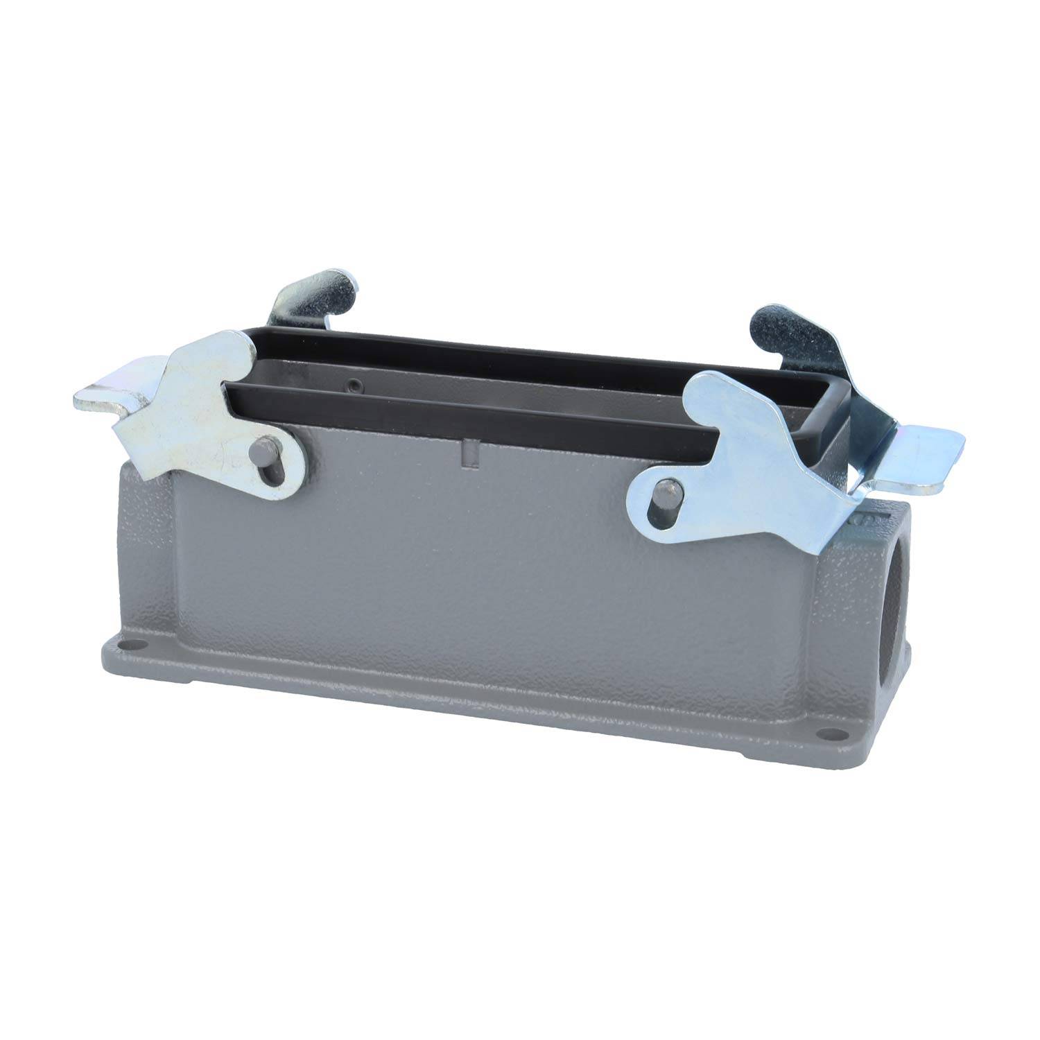 04300241241 HARTING Han 24B für 2 Einsätze Sockelgehäuse niedrig, 1xM25 seitlicher Kabelabgang, mit 2 Querbügeln