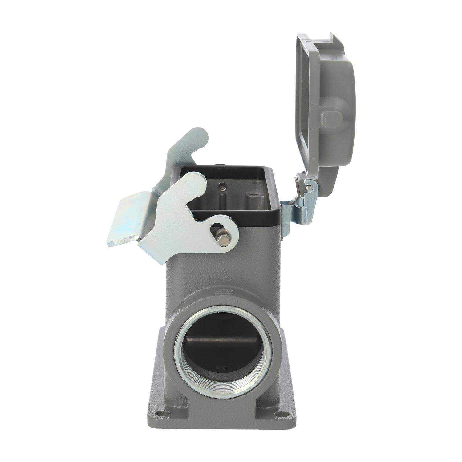 04300160282 HARTING Han 16B Sockelgehäuse hoch, 1xM40 seitlicher Kabelabgang, mit 1 Längsbügel mit Schutzkappe