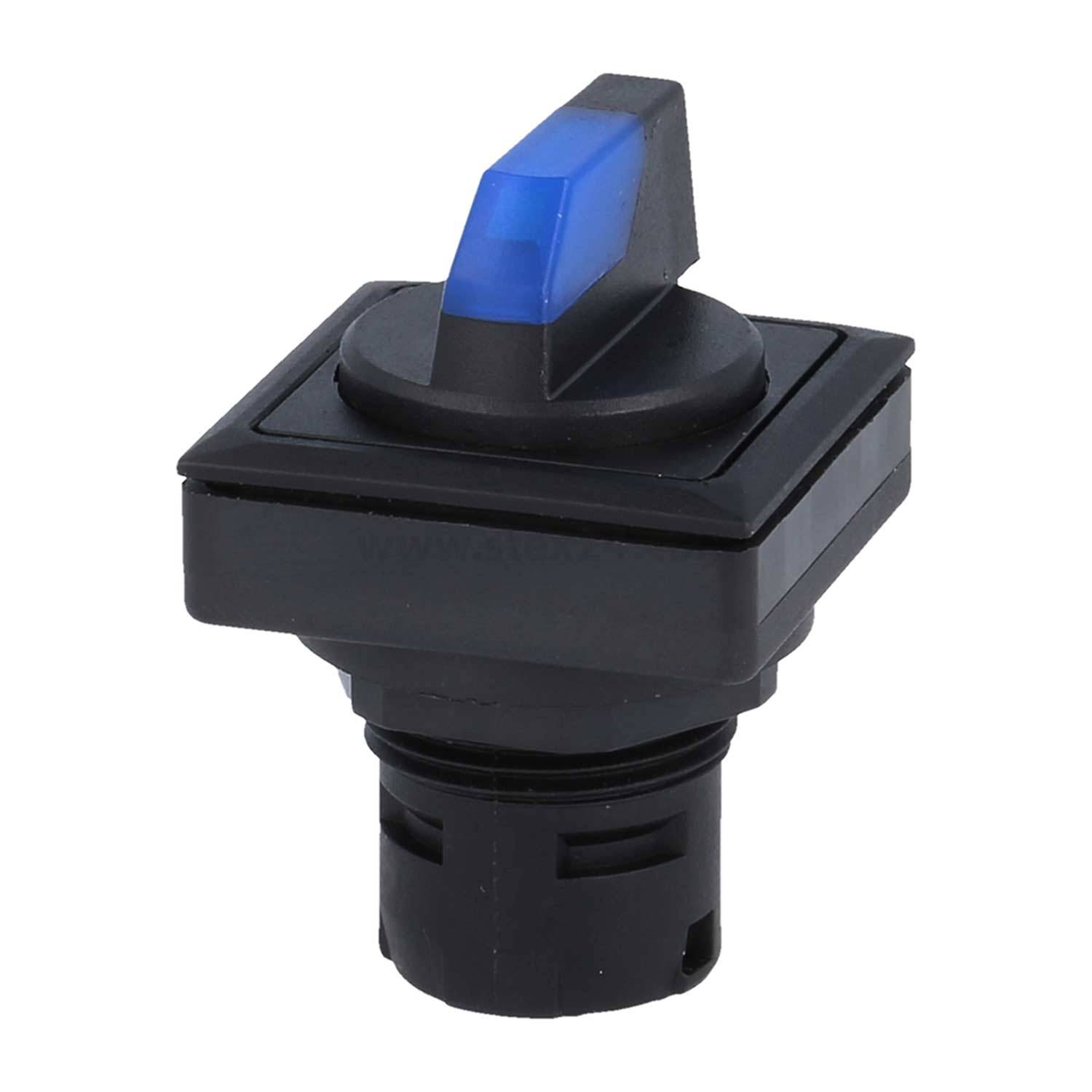 OKJWCL_BL Georg Schlegel Leucht-Wahlschalter links rastend, rechts tastend beleuchtbar, quadratisch, OKTRON-JUWEL