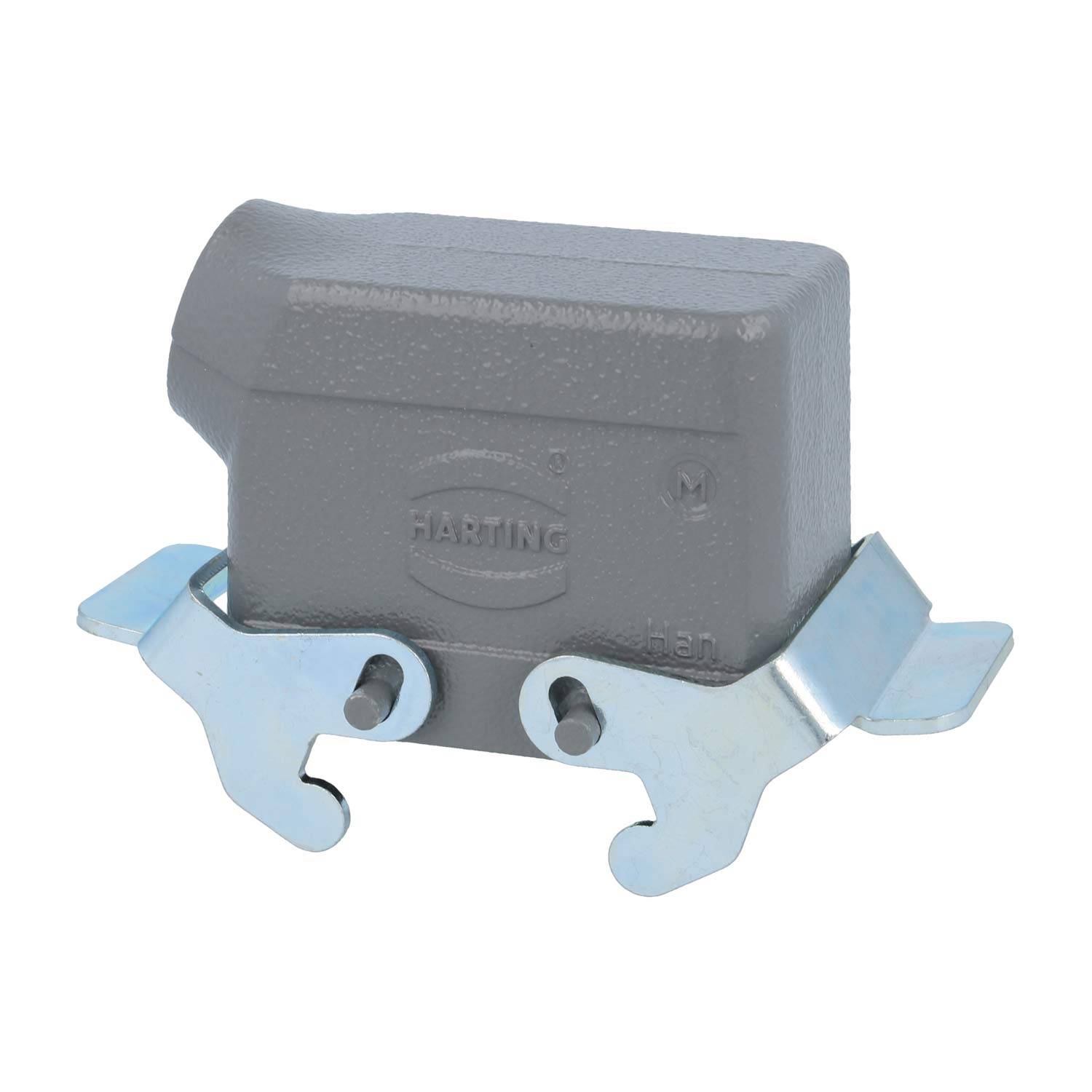04300101565 HARTING Han 10B Tüllengehäuse niedrig, 1xM25 seitlicher Kabelabgang, mit 2 Querbügeln Verschraubung M25