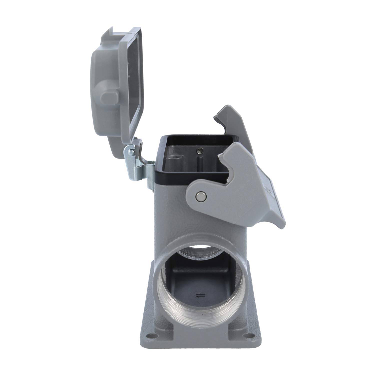 05300160278 HARTING Han 16B Sockelgehäuse hoch, 2xM40 seitlicher Kabelabgang, mit 1 Längsbügel mit Schutzkappe