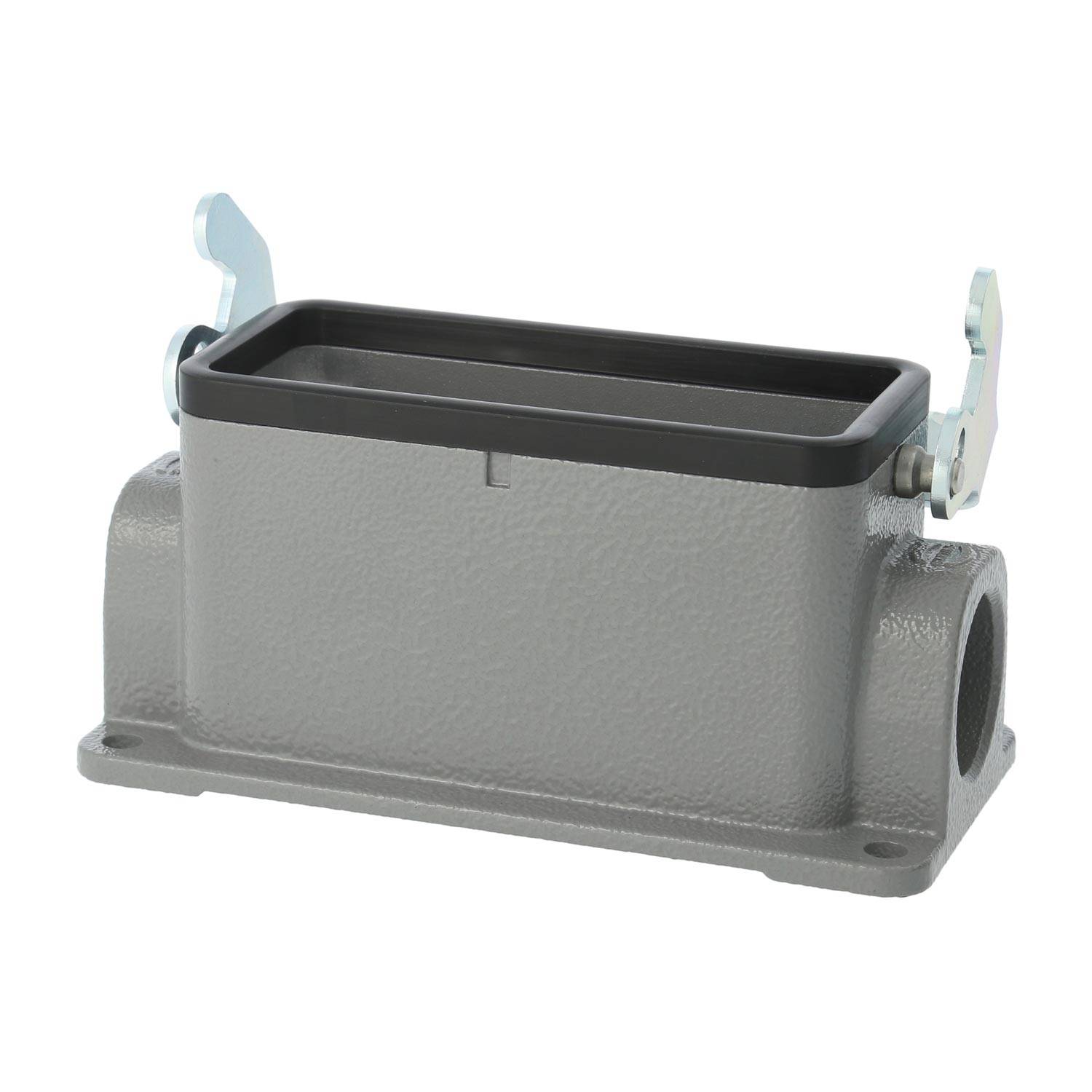 04300161250 HARTING Han 16B Sockelgehäuse niedrig, 1xPG21 seitlicher Kabelabgang, mit 1 Längsbügel Verschraubung PG21