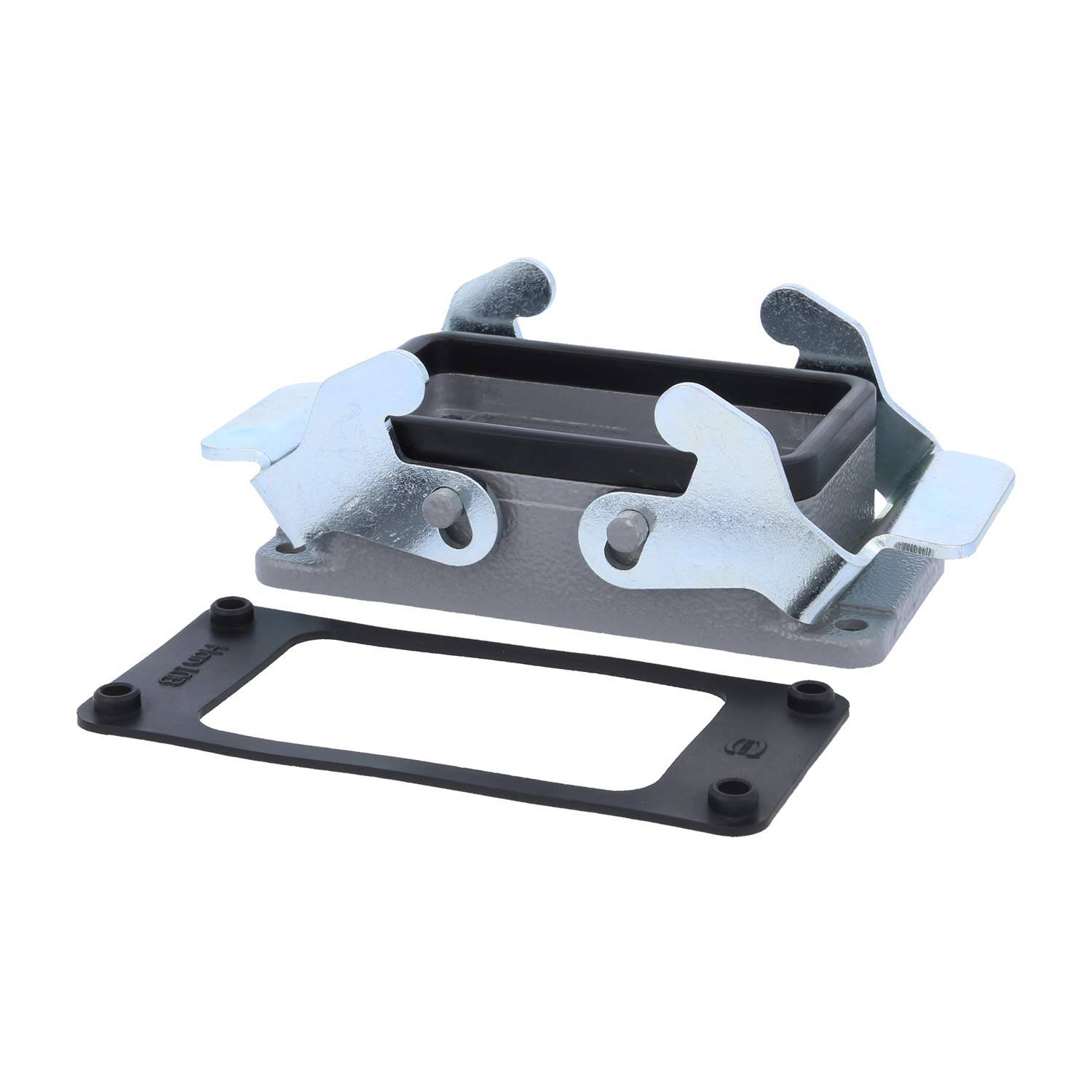 04300100301 HARTING Han 10B Anbaugehäuse mit 2 Querbügeln 2 Sicherheitsbügel Metall - 1Stück