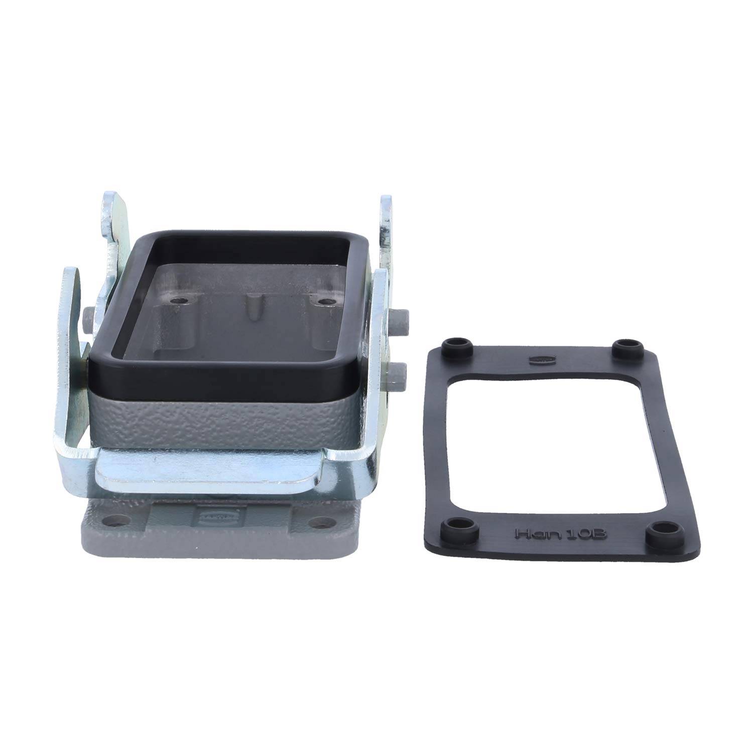 04300100301 HARTING Han 10B Anbaugehäuse mit 2 Querbügeln 2 Sicherheitsbügel Metall - 1Stück