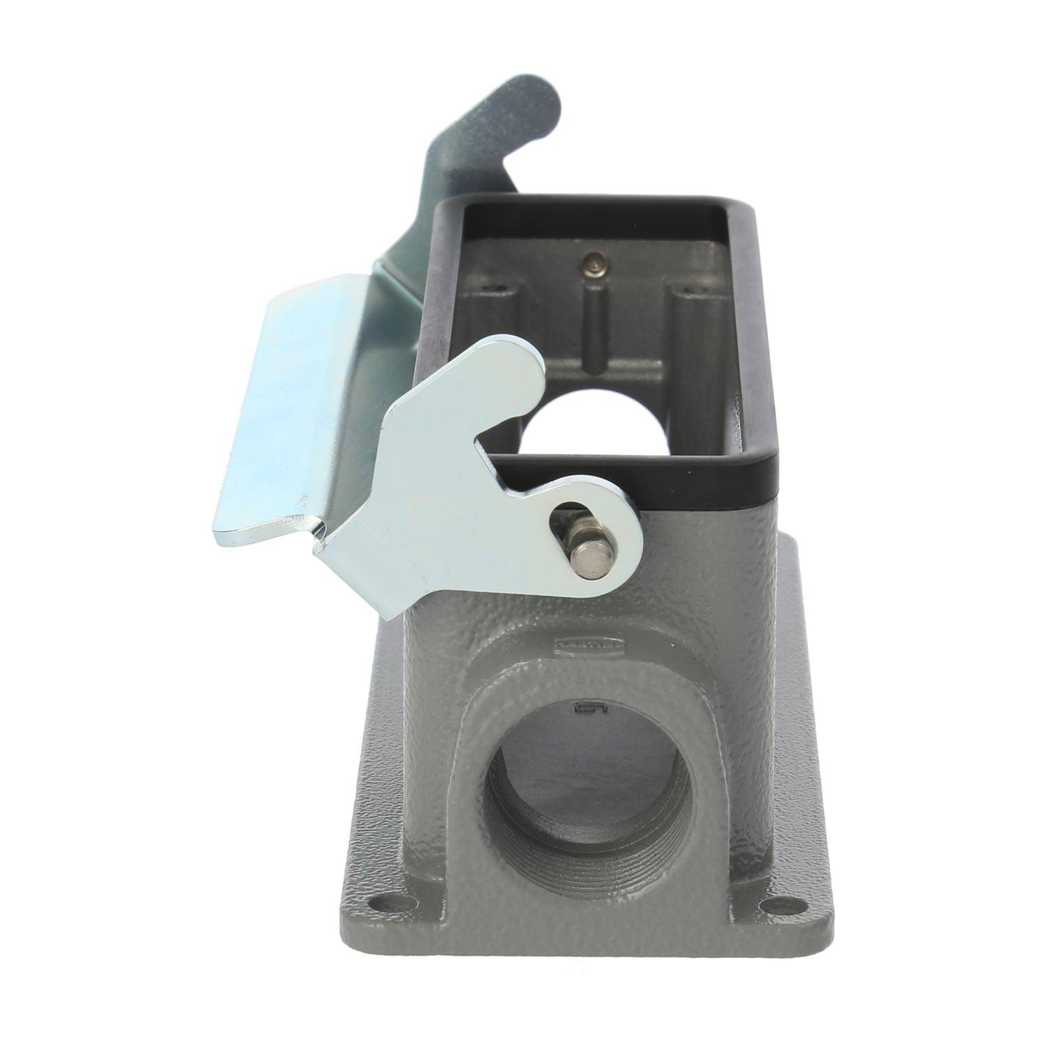 04300241290 HARTING Han 24B Sockelgehäuse niedrig, 2xPG21 seitlicher Kabelabgang, mit 1 Längsbügel Verschraubung PG21