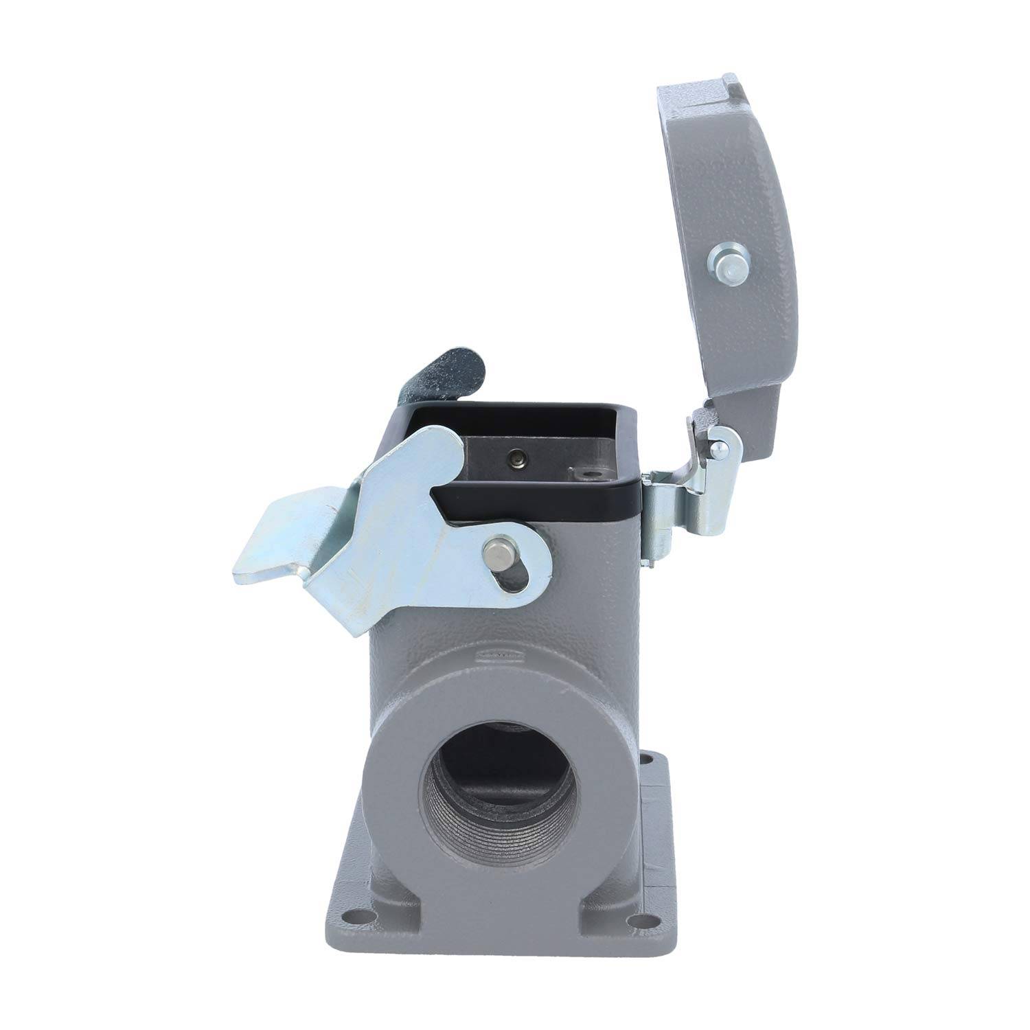 04300062266 HARTING Han 6B Sockelgehäuse hoch, 1xM25 seitlicher Kabelabgang, mit 1 Längsbügel mit Schutzkappe Metall -