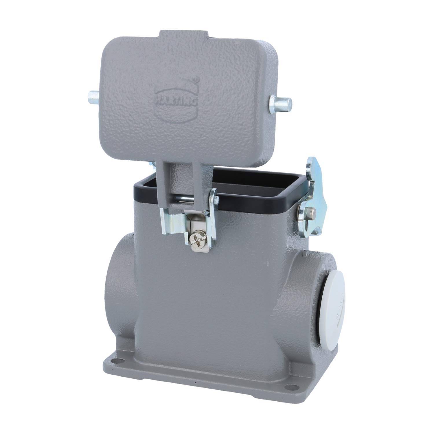 04300062266 HARTING Han 6B Sockelgehäuse hoch, 1xM25 seitlicher Kabelabgang, mit 1 Längsbügel mit Schutzkappe Metall -