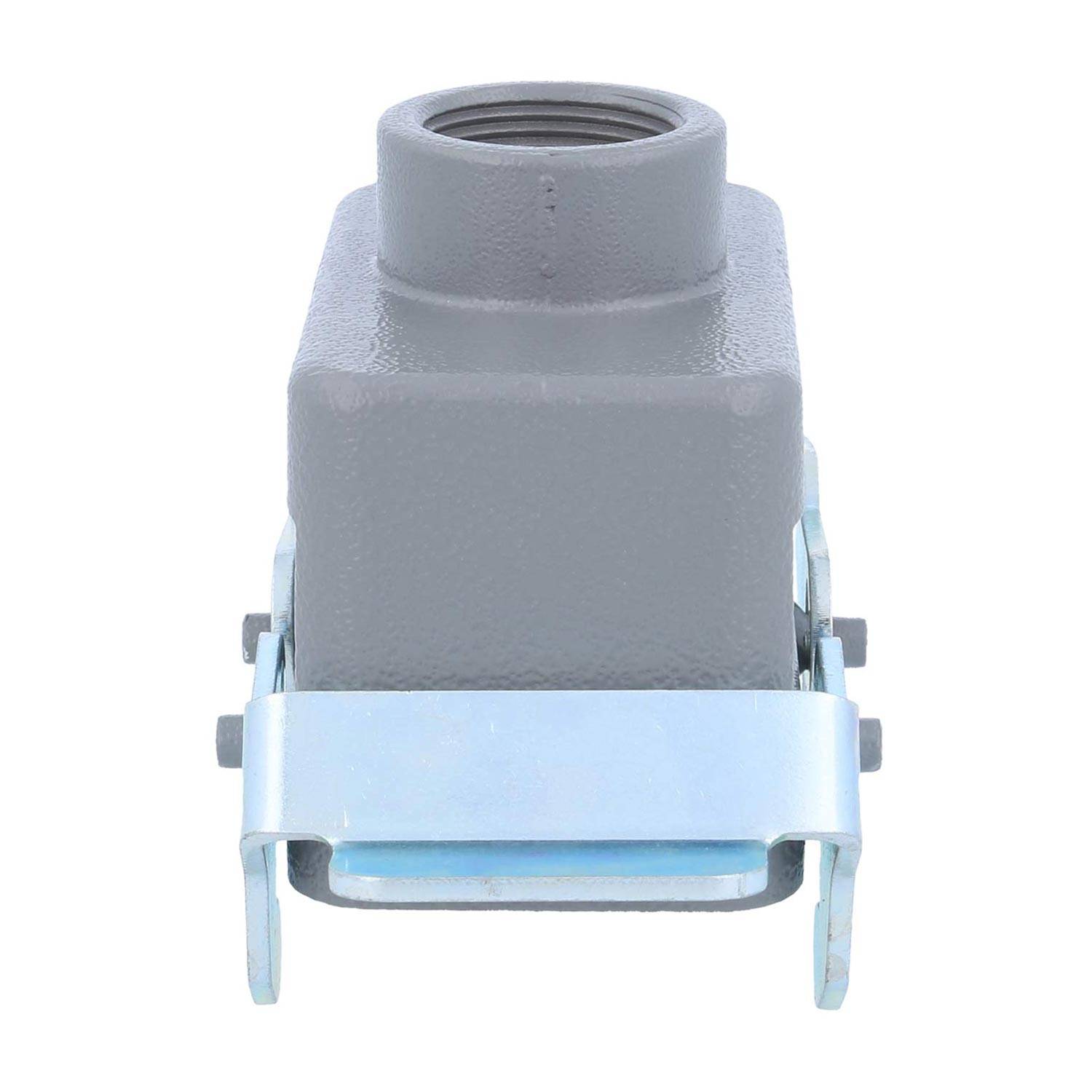 04301101431 HARTING Han 10B Tüllengehäuse niedrig, 1xPG16 gerader Kabelabgang, mit 2 Querbügeln Verschraubung PG16