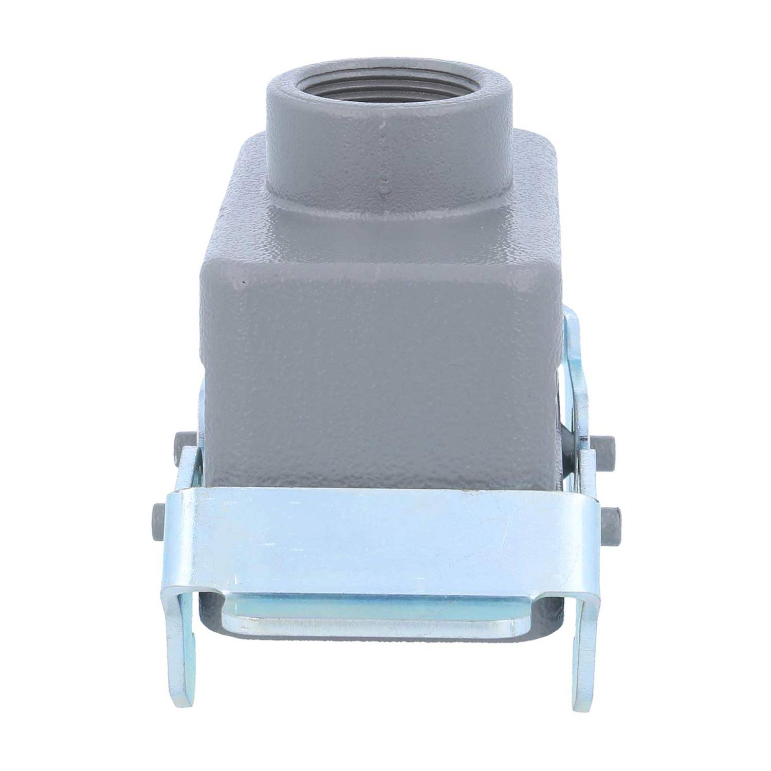 04301101431 HARTING Han 10B Tüllengehäuse niedrig, 1xPG16 gerader Kabelabgang, mit 2 Querbügeln Verschraubung PG16