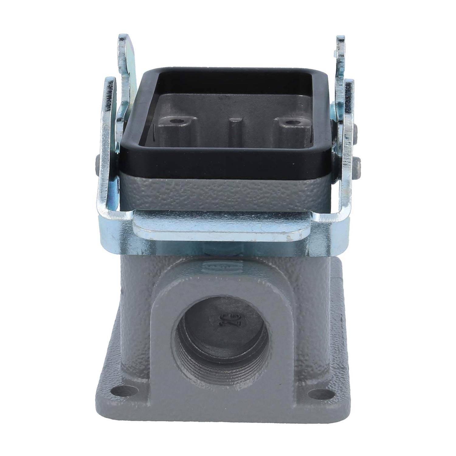 04301101267 HARTING Han 10B Sockelgehäuse niedrig, 2xM20 seitlicher Kabelabgang, mit 2 Querbügeln Verschraubung M20