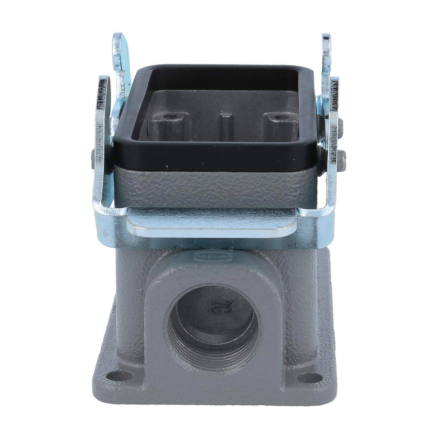 04301101267 HARTING Han 10B Sockelgehäuse niedrig, 2xM20 seitlicher Kabelabgang, mit 2 Querbügeln Verschraubung M20