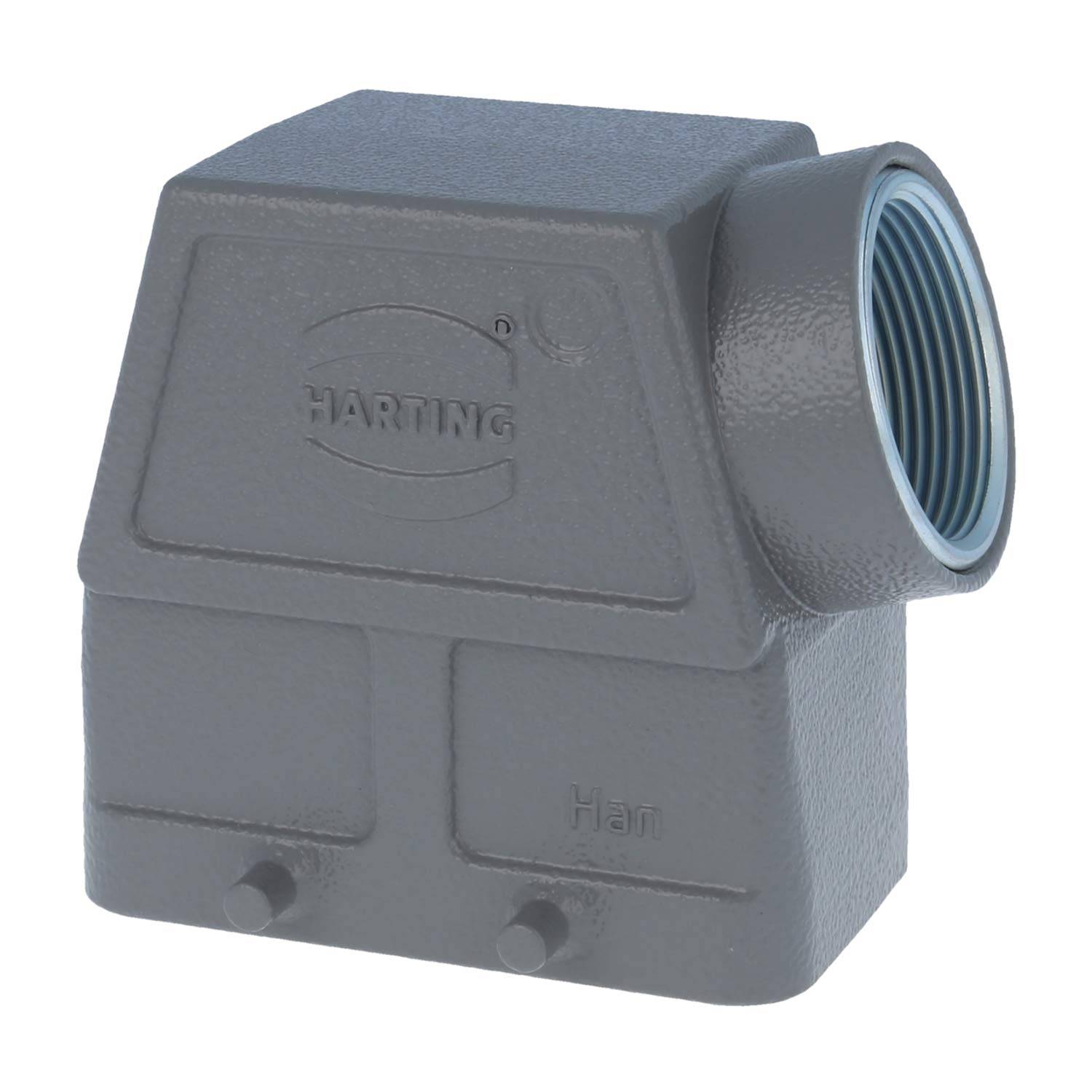 05300100564-2 HARTING Han 10B Tüllengehäuse hoch, 1xM32 seitlicher Kabelabgang, für 2 Bügel (am Unterteil)