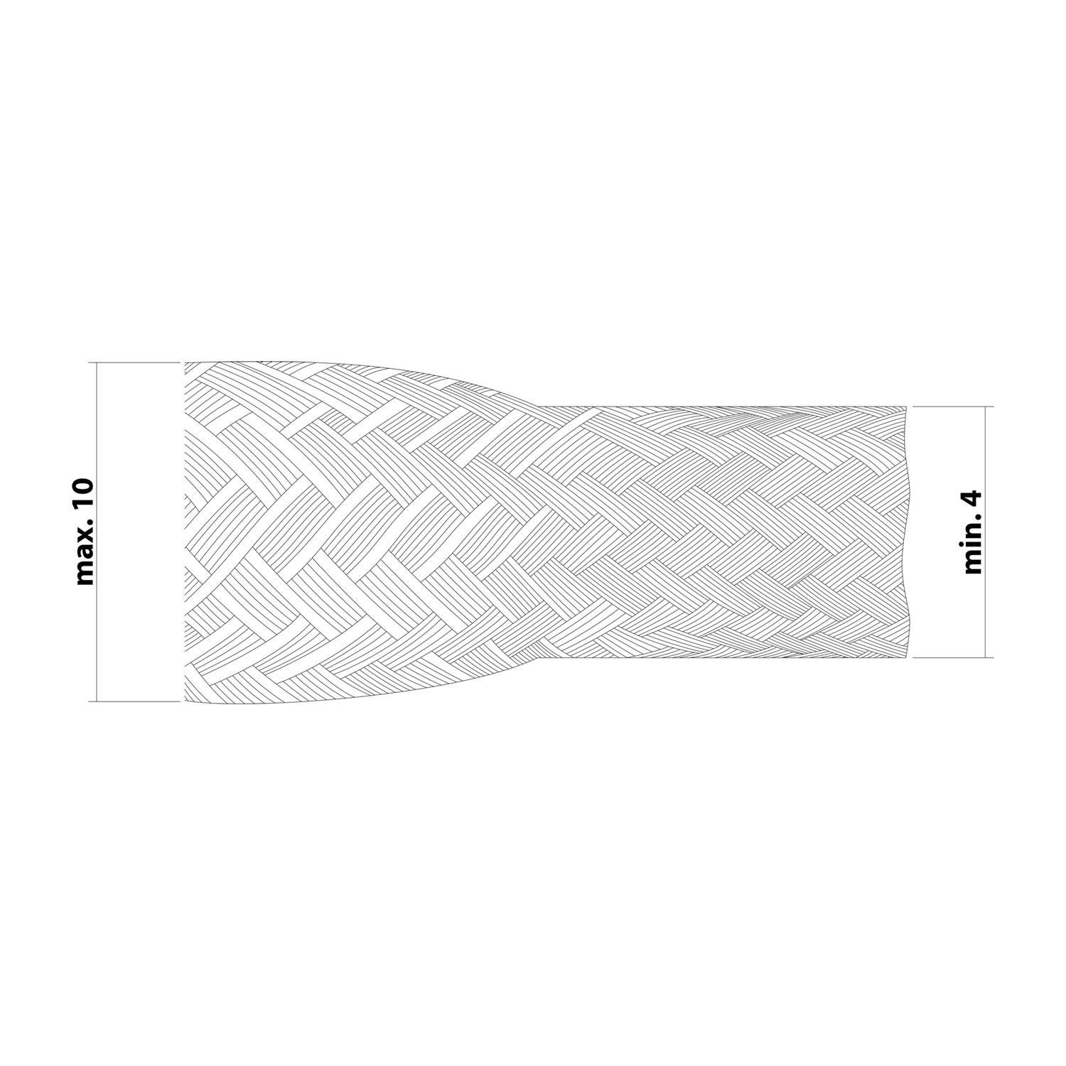 66150050001 FLEXA Minibox Hohlgeflechtschlauch Polyamid 6.6 Monofile Einsatzbereich 4,0mm - 10,0mm Temperaturbereich