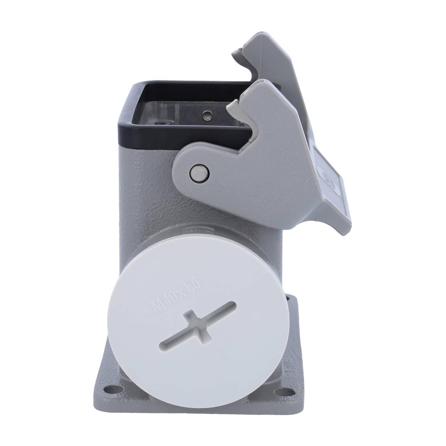 05300060271 HARTING Han 6B Sockelgehäuse hoch, 1xM40 seitlicher Kabelabgang, mit 1 Längsbügel Verschraubung M40