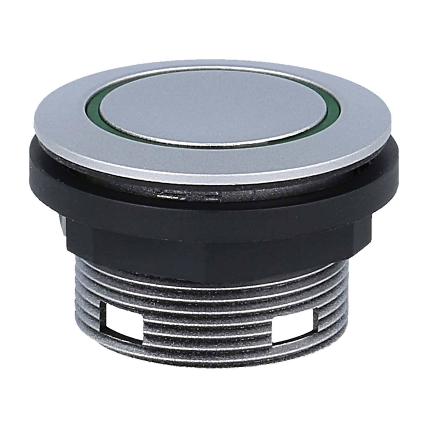 STLRG Georg Schlegel Drucktaste mit Ringbeleuchtung beleuchtbar, rund, SHORTRON Zwischenbau Hub 2,3mm - 1Stück