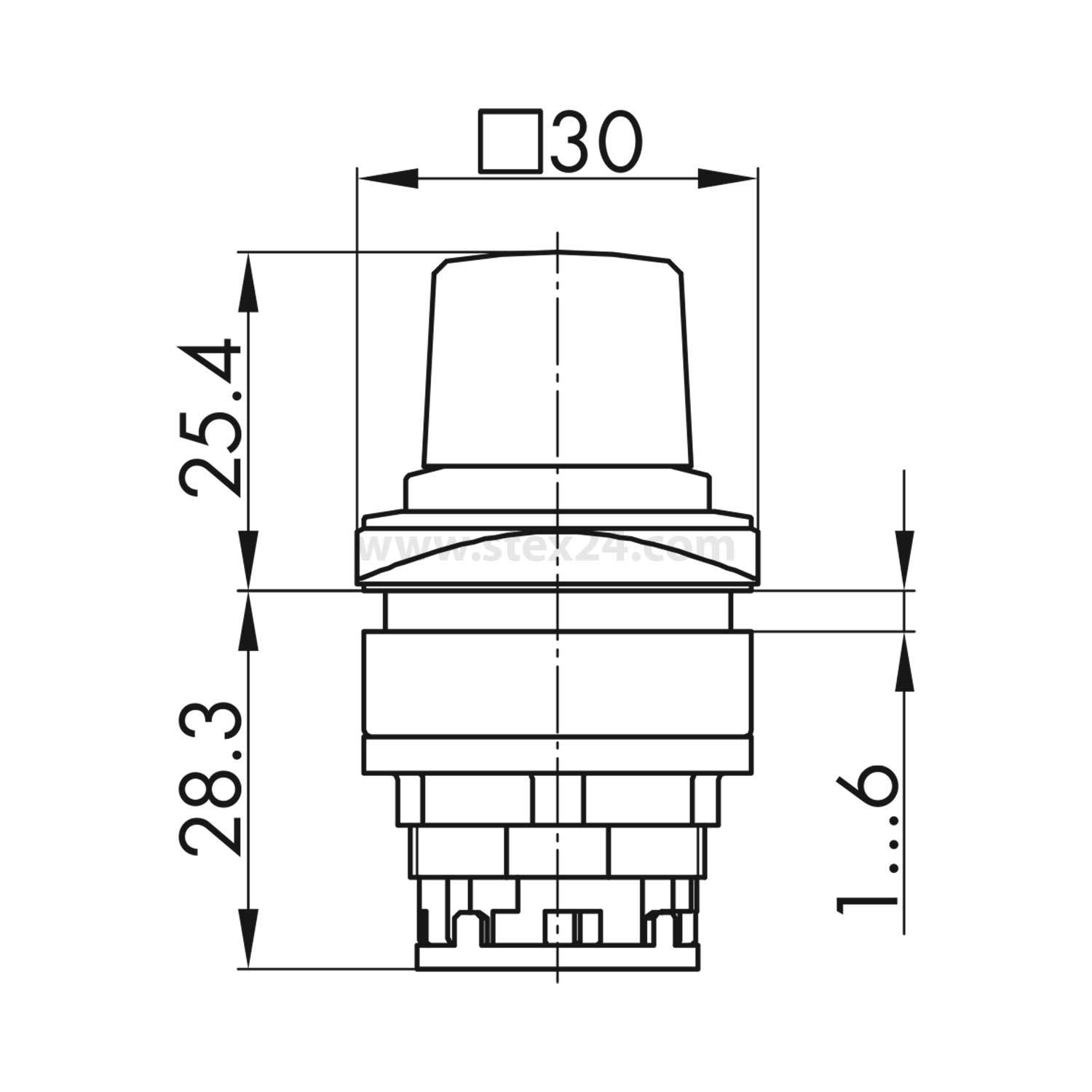 QRJR Georg Schlegel Potentiometer-Antrieb quadratisch, QUARTEX-R-JUWEL Beleuchtbar: Nein Beschriftbar: Nein - 1Stück