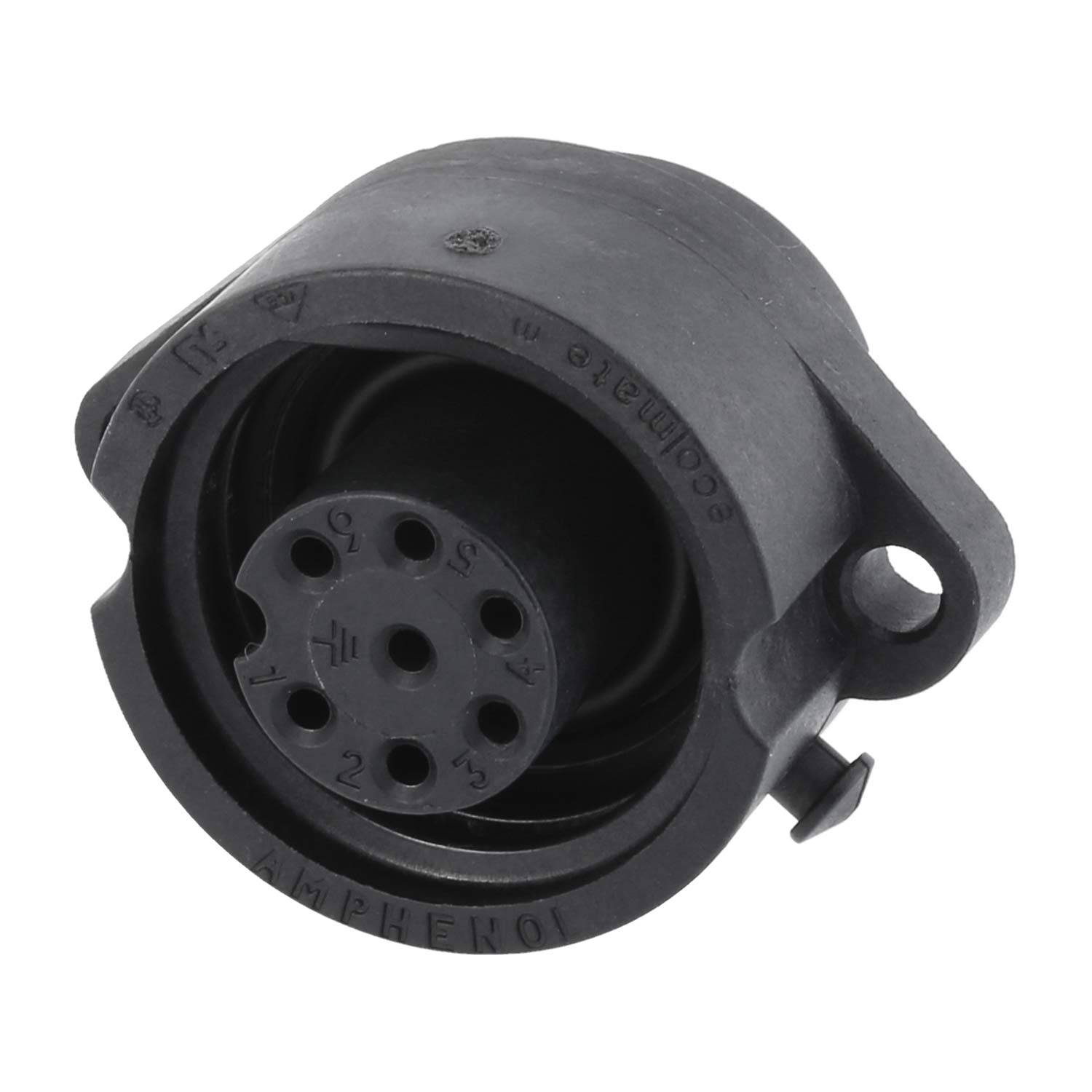 C01630G00610012 Amphenol RD24-GBG Gerätesteckverbinder gerade Buchse Lötanschluss, Polzahl 6+PE Vorderwand - 1Stück