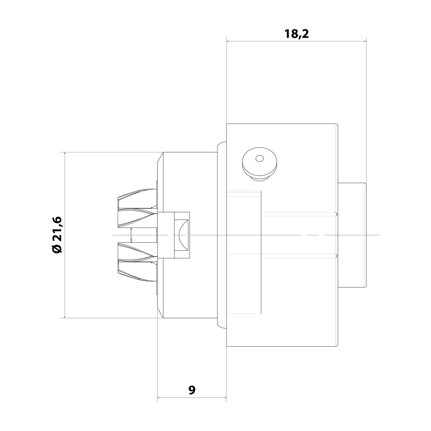 C01630G00610012 Amphenol RD24-GBG Gerätesteckverbinder gerade Buchse Lötanschluss, Polzahl 6+PE Vorderwand - 1Stück