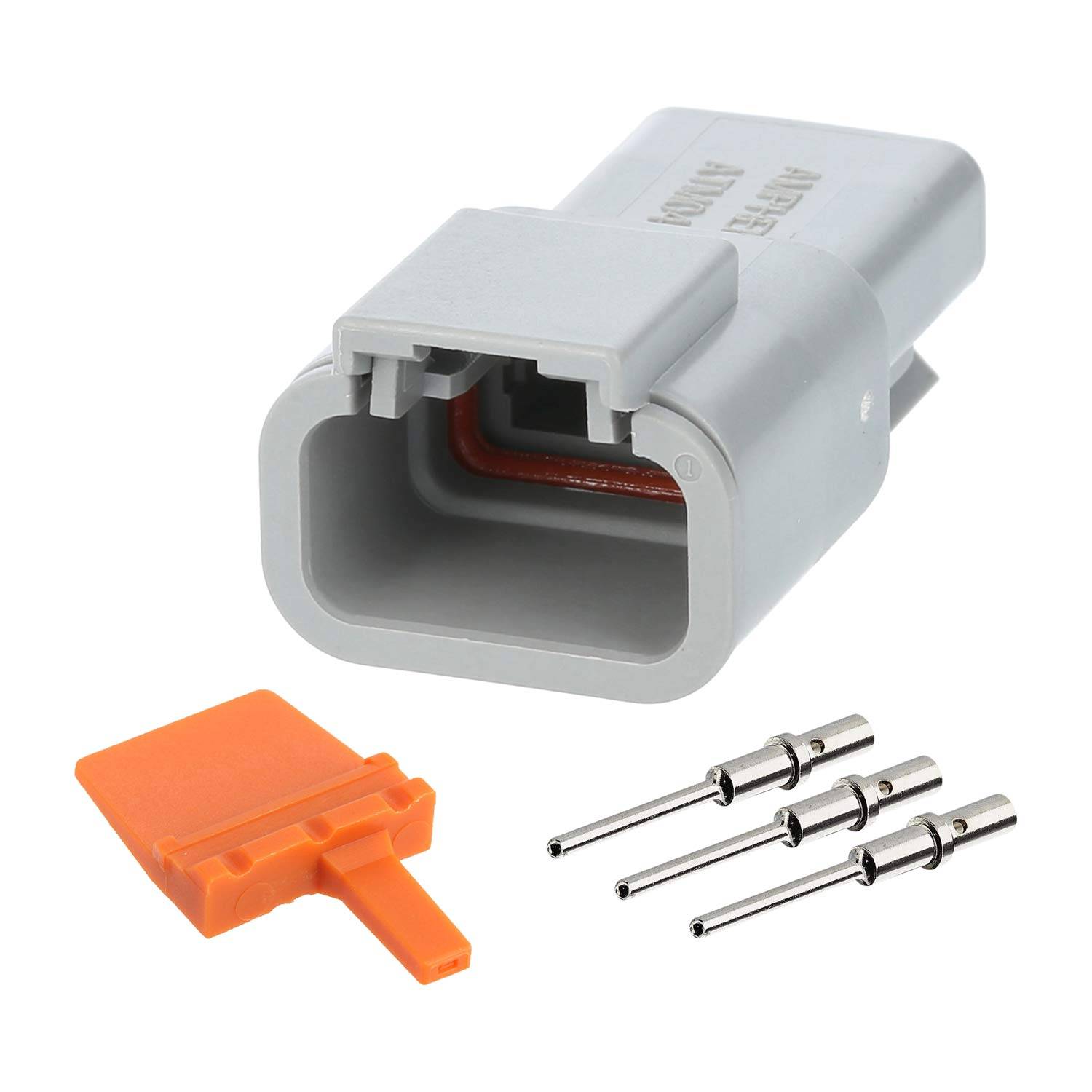 ATM04-3P-KIT01 Amphenol AS-3SM 109 SET-Kabelstecker ATM-Serie Stift, 3-polig, Crimpanschluss Isolationsdurchmesser