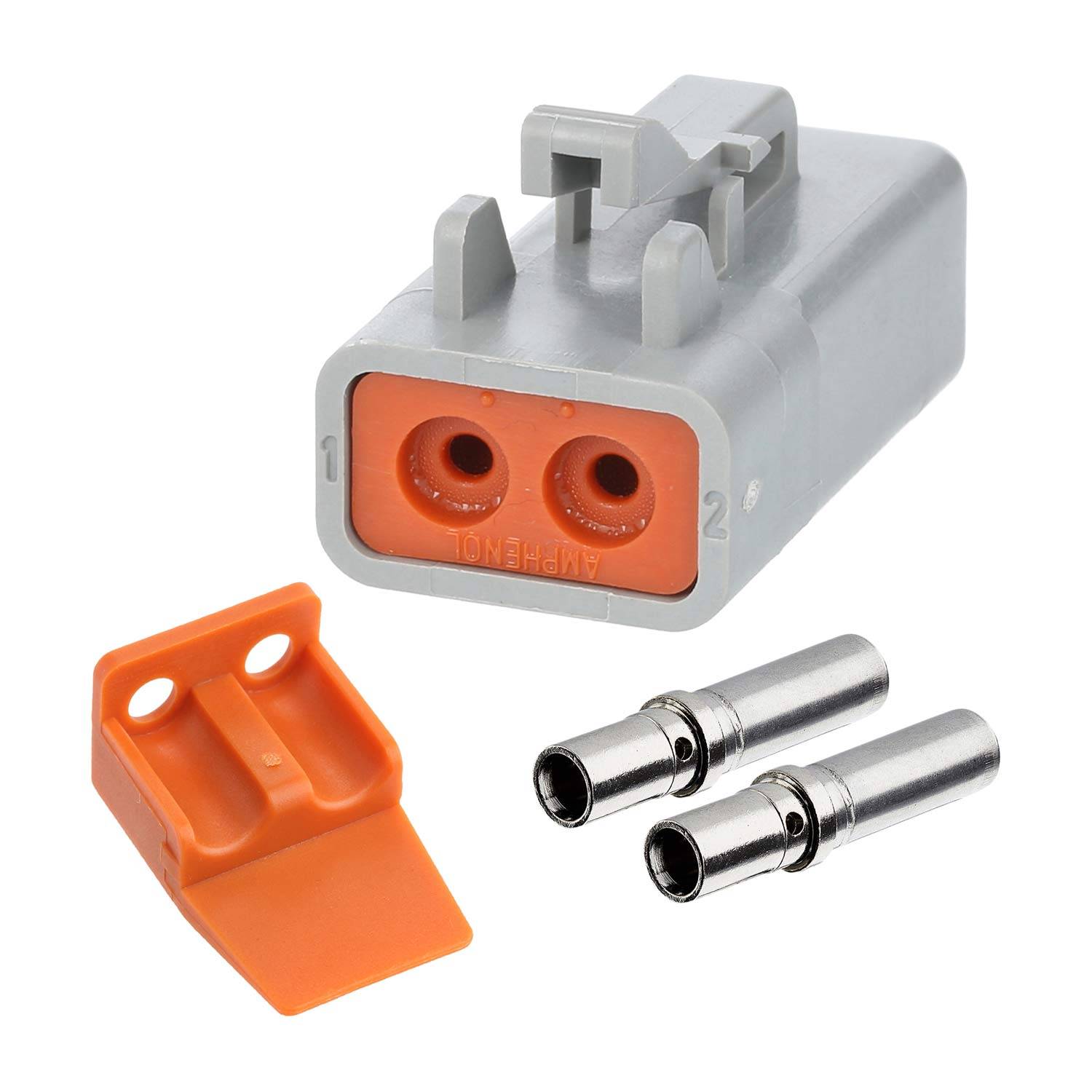 ATP06-2S-KIT01 Amphenol AS-2SF 113 SET-Kabeldose ATP-Serie Buchse, 2-polig, Crimpanschluss Isolationsdurchmesser 3,4mm