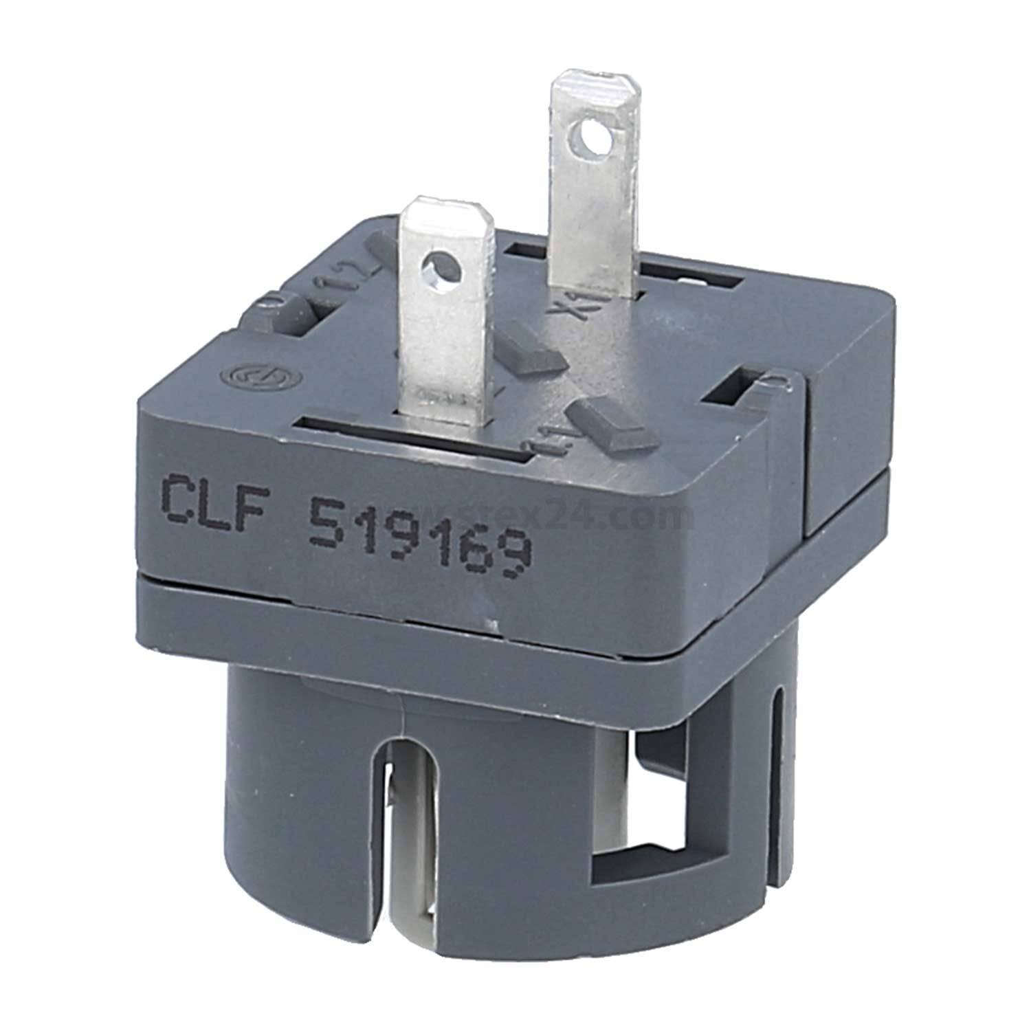 CLF Georg Schlegel Lampenfassung T5,5k Baureihe Kontaktgeber CT, beleuchtbar Flachstecker 2,8mm x 0,8mm - 1Stück