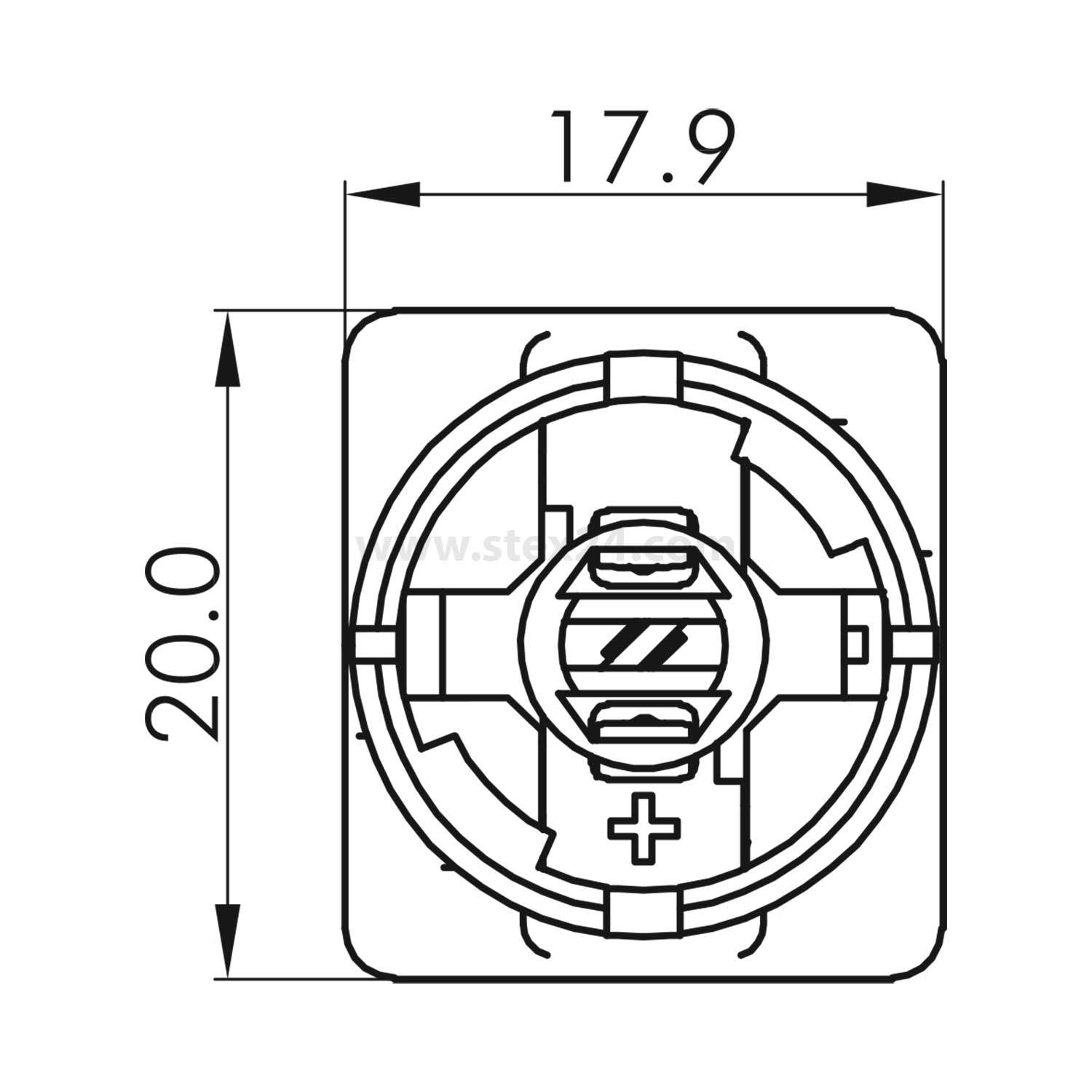 CLF Georg Schlegel Lampenfassung T5,5k Baureihe Kontaktgeber CT, beleuchtbar Flachstecker 2,8mm x 0,8mm - 1Stück