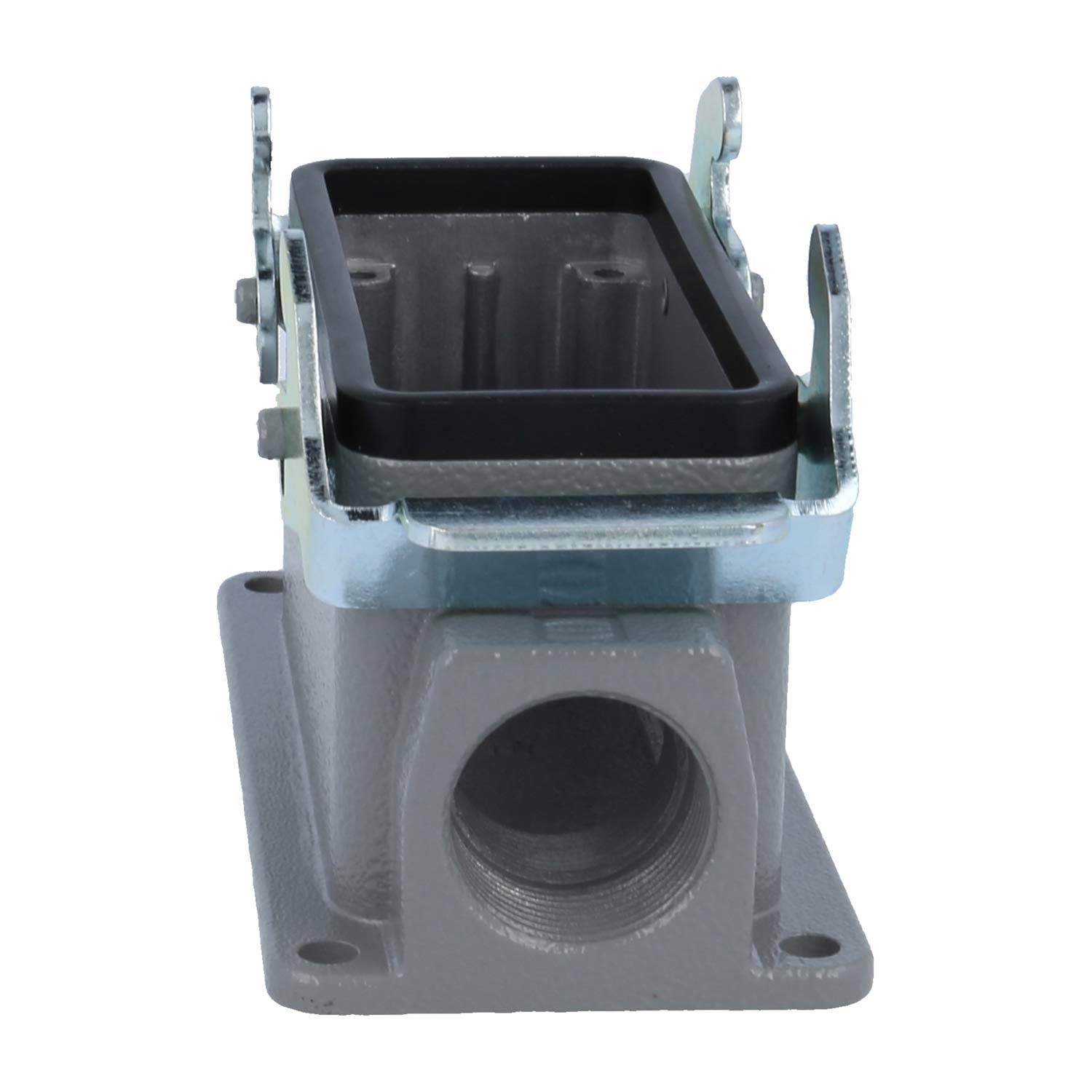 04300161263 HARTING Han 16B Sockelgehäuse niedrig, 1xM25 seitlicher Kabelabgang, mit 2 Querbügeln Verschraubung M25
