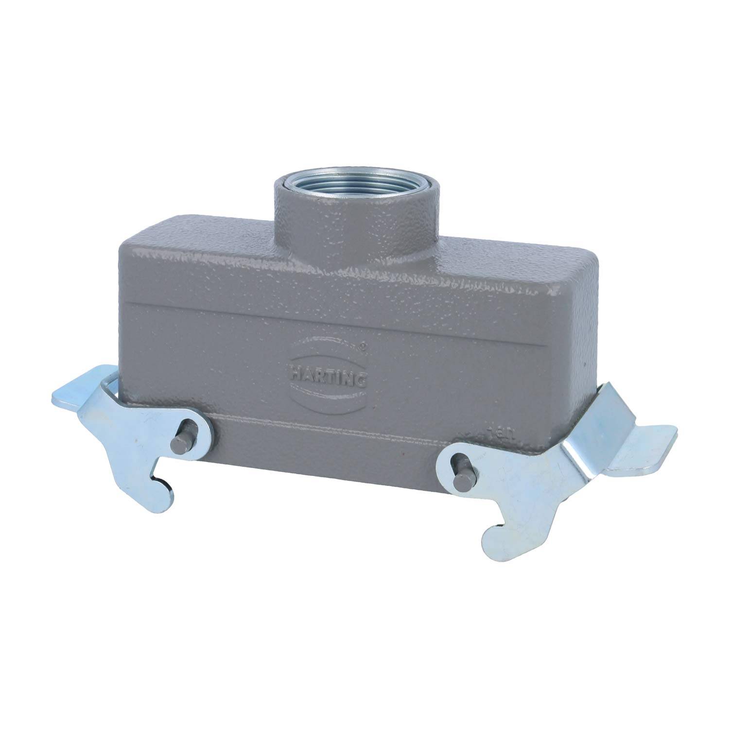 04300241463 HARTING Han 24B Tüllengehäuse niedrig, 1xM32 gerader Kabelabgang, mit 2 Querbügeln Verschraubung M32