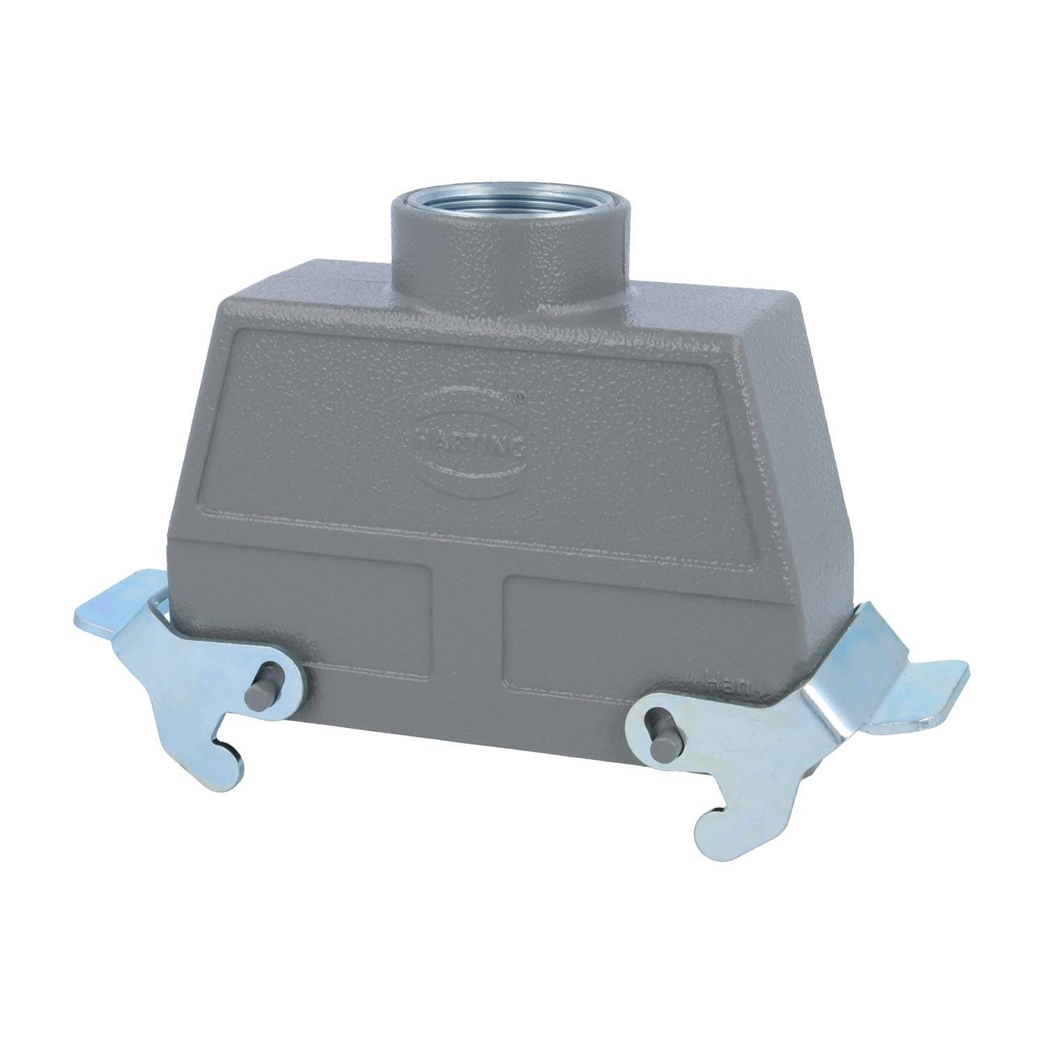 04300240465 HARTING Han 24B Tüllengehäuse hoch, 1xM32 gerader Kabelabgang, mit 2 Querbügeln Verschraubung M32