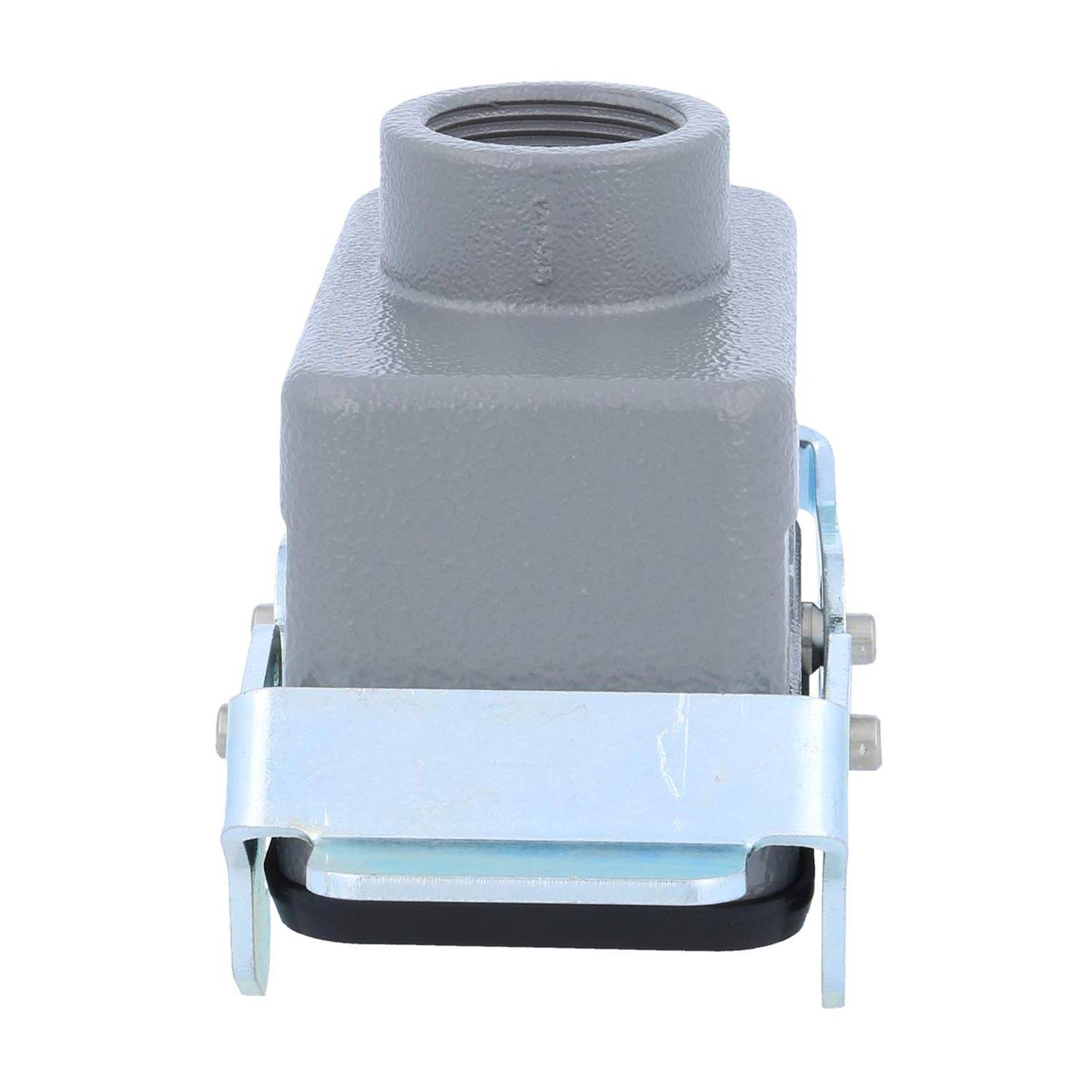 04301101731 HARTING Han 10B Kupplungsgehäuse niedrig, 1xPG16 gerader Kabelabgang, mit 2 Querbügeln Verschraubung PG16