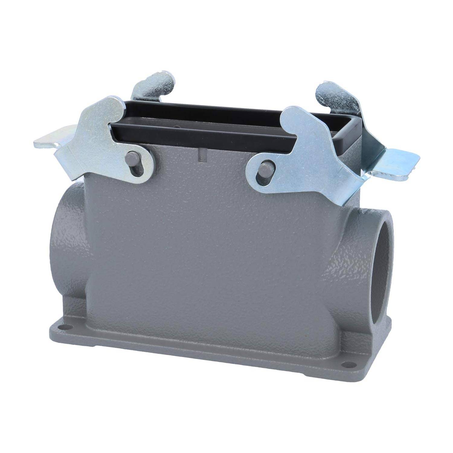 04301160231 HARTING Han 16B Sockelgehäuse hoch, 1xPG29 seitlicher Kabelabgang, mit 2 Querbügeln Verschraubung PG29