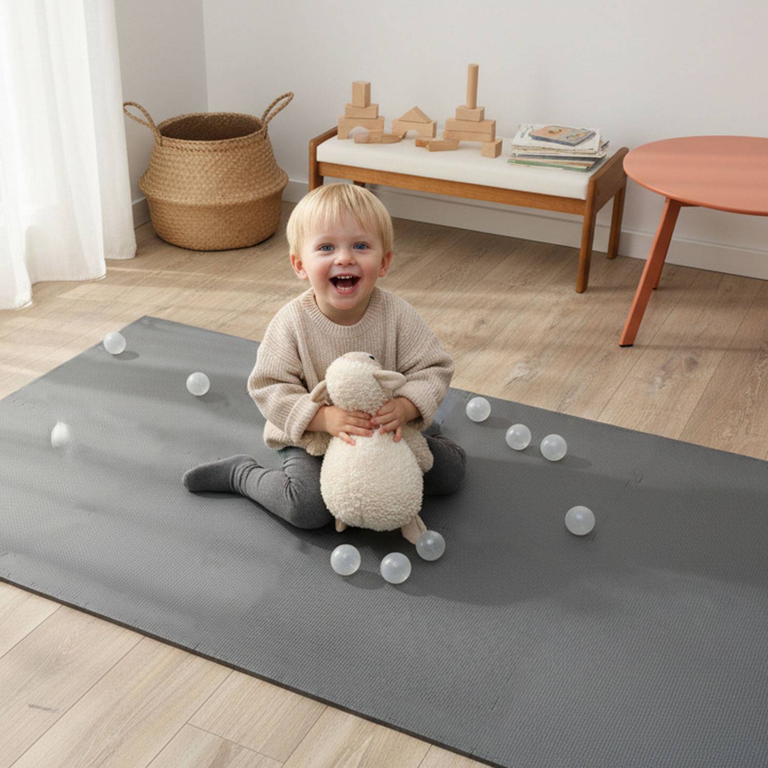 8 Teile Spielmatte Kinder Puzzlematte 50x50 Krabbelmatte Bodenmatte Kinderzimmer