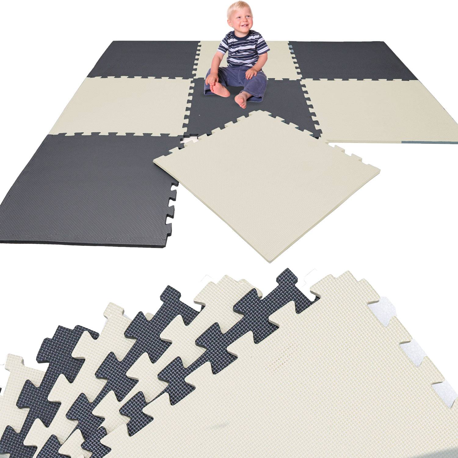 8 Teile Spielmatte Kinder Puzzlematte 50x50 Krabbelmatte Bodenmatte Kinderzimmer
