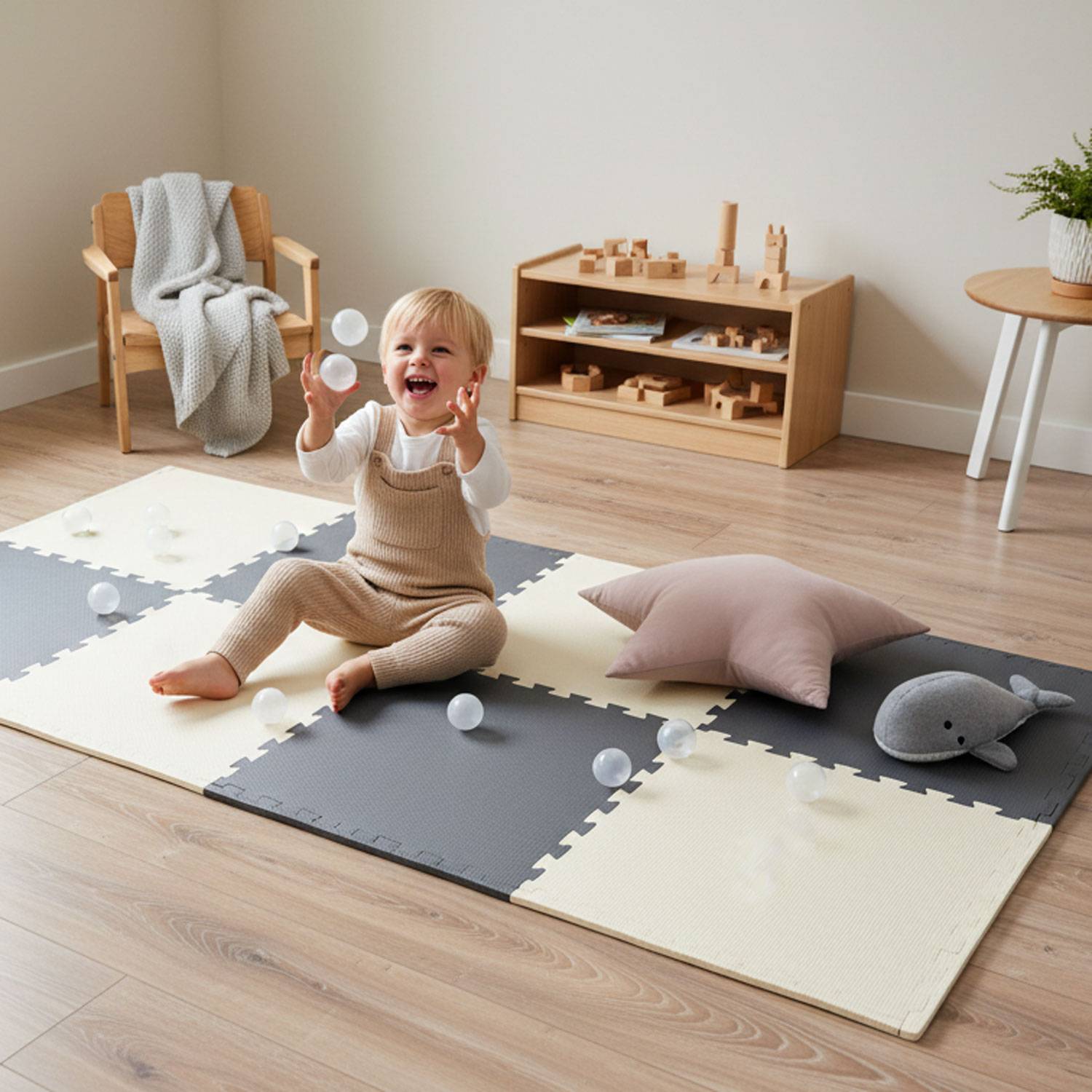 8 Teile Spielmatte Kinder Puzzlematte 50x50 Krabbelmatte Bodenmatte Kinderzimmer