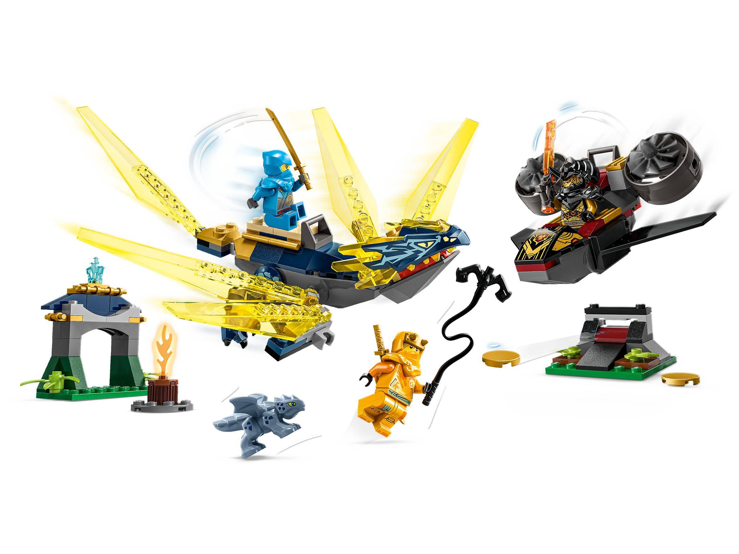 LEGO® NINJAGO® 71798 Duell zwischen Nya und Arins Babydrachen