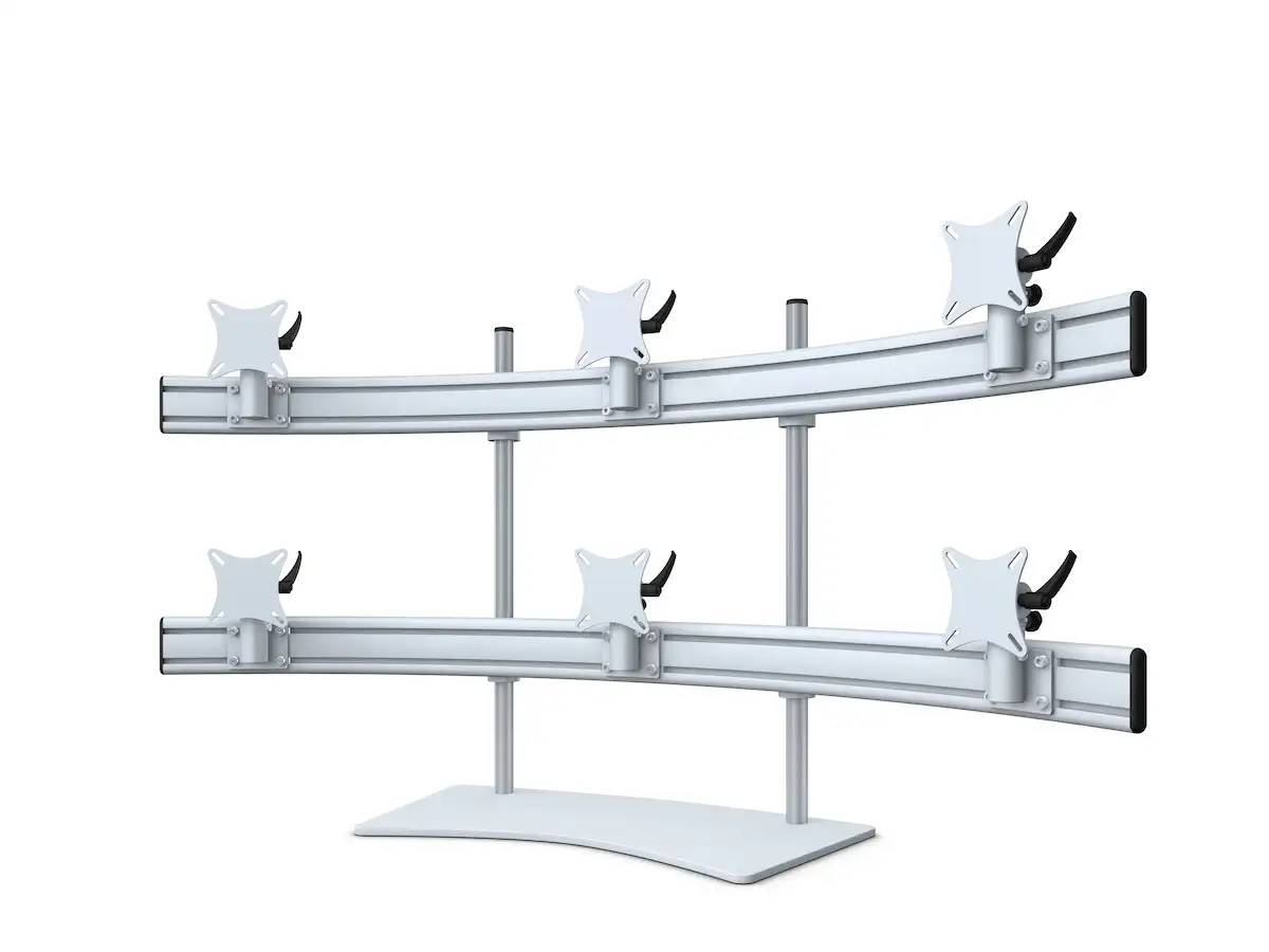Para-System Monitorhalter für 6 Monitore mit Tisch-Stand 3+3- 20''-24''